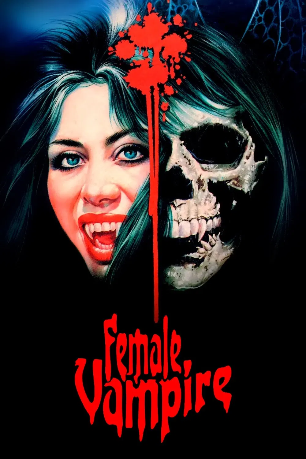 Poster chính thức của phim Phim Kinh Dị, Phim Hành Động "Female Vampire" (Female Vampire - 1975), với sự tham gia của diễn viên Lina Romay và Jack Taylor.