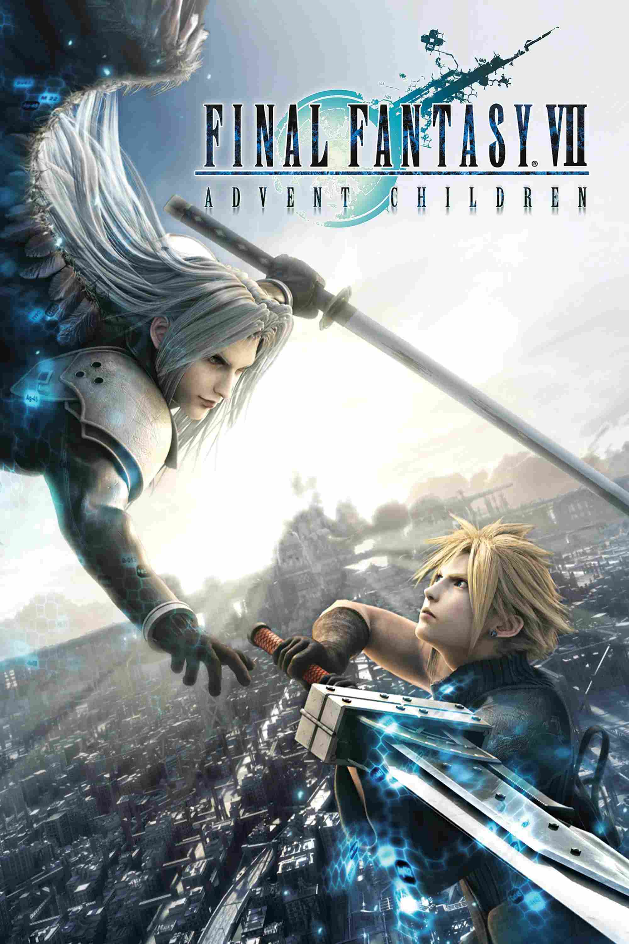 Poster chính thức của phim Phim Hoạt Hình, Phim Hành Động "Final Fantasy VII: Cuộc Hành Trình Của Những Đứa Trẻ" (Final Fantasy VII: Advent Children - 2005), với sự tham gia của diễn viên Takahiro Sakurai và Ayumi Ito.