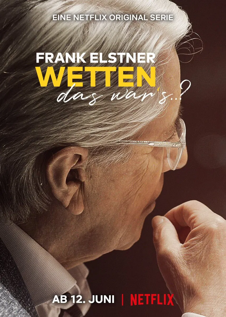 Poster chính thức của phim Talkshow "Frank Elstner: Một câu hỏi cuối" (Frank Elstner: Wetten, das war's..? - 2019), với sự tham gia của diễn viên Frank Elstner.