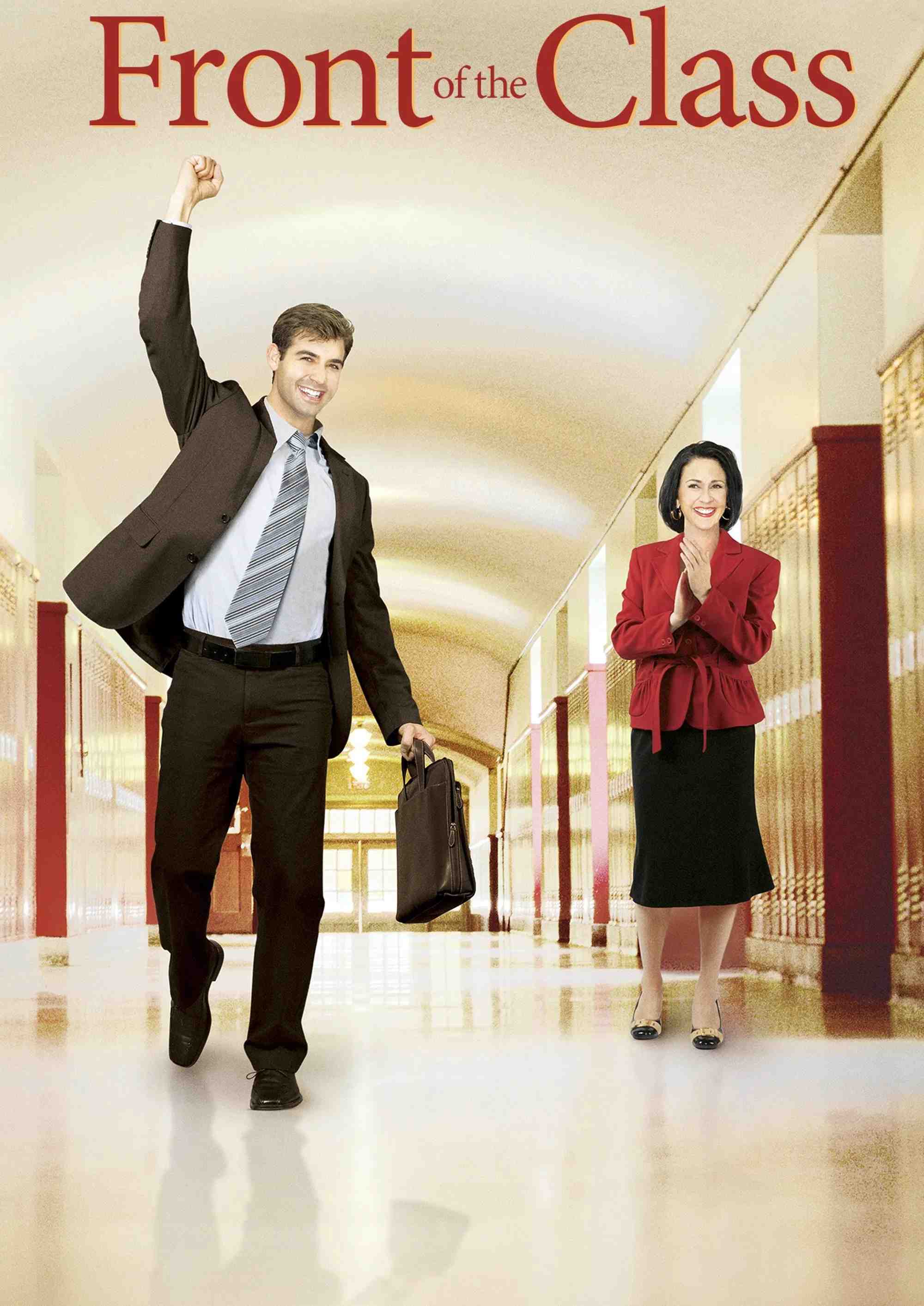 Poster chính thức của phim Phim Tâm Lý "Front of the Class" (Front of the Class - 2008), với sự tham gia của diễn viên James Wolk và Treat Williams.