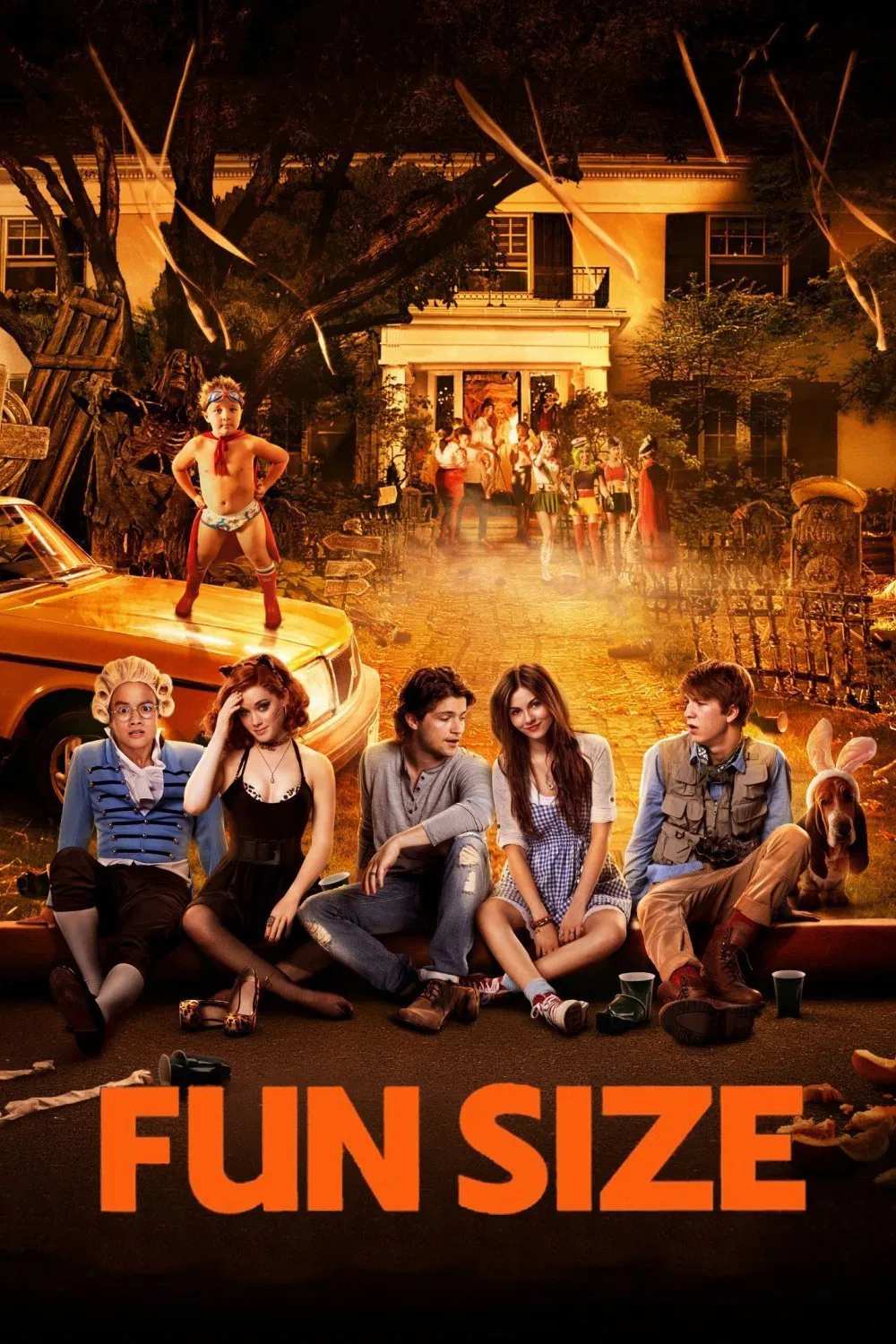 Poster chính thức của phim Phim Hài "Fun Size" (Fun Size - 2012), với sự tham gia của diễn viên Victoria Justice và Jane Levy.