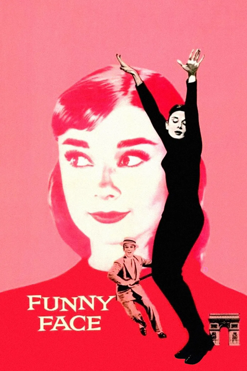 Poster chính thức của phim Phim Ca Nhạc, Phim Hài "Funny Face" (Funny Face - 1957), với sự tham gia của diễn viên Audrey Hepburn và Fred Astaire.
