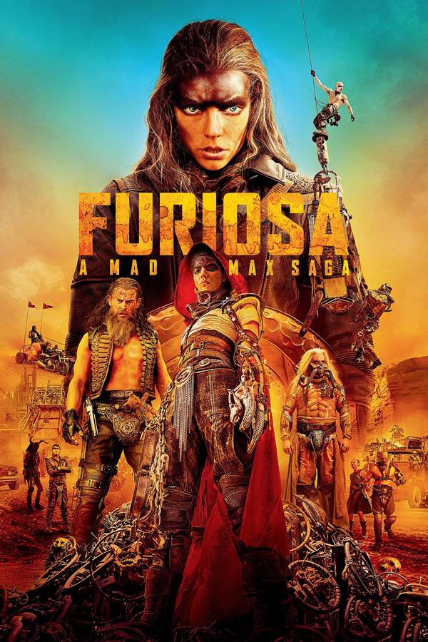 Poster chính thức của phim Phim Hành Động, Phim Viễn Tưởng "Furiosa: Câu Chuyện Từ Max Điên" (Furiosa: A Mad Max Saga - 2024), với sự tham gia của diễn viên Anya Taylor-Joy và Chris Hemsworth.