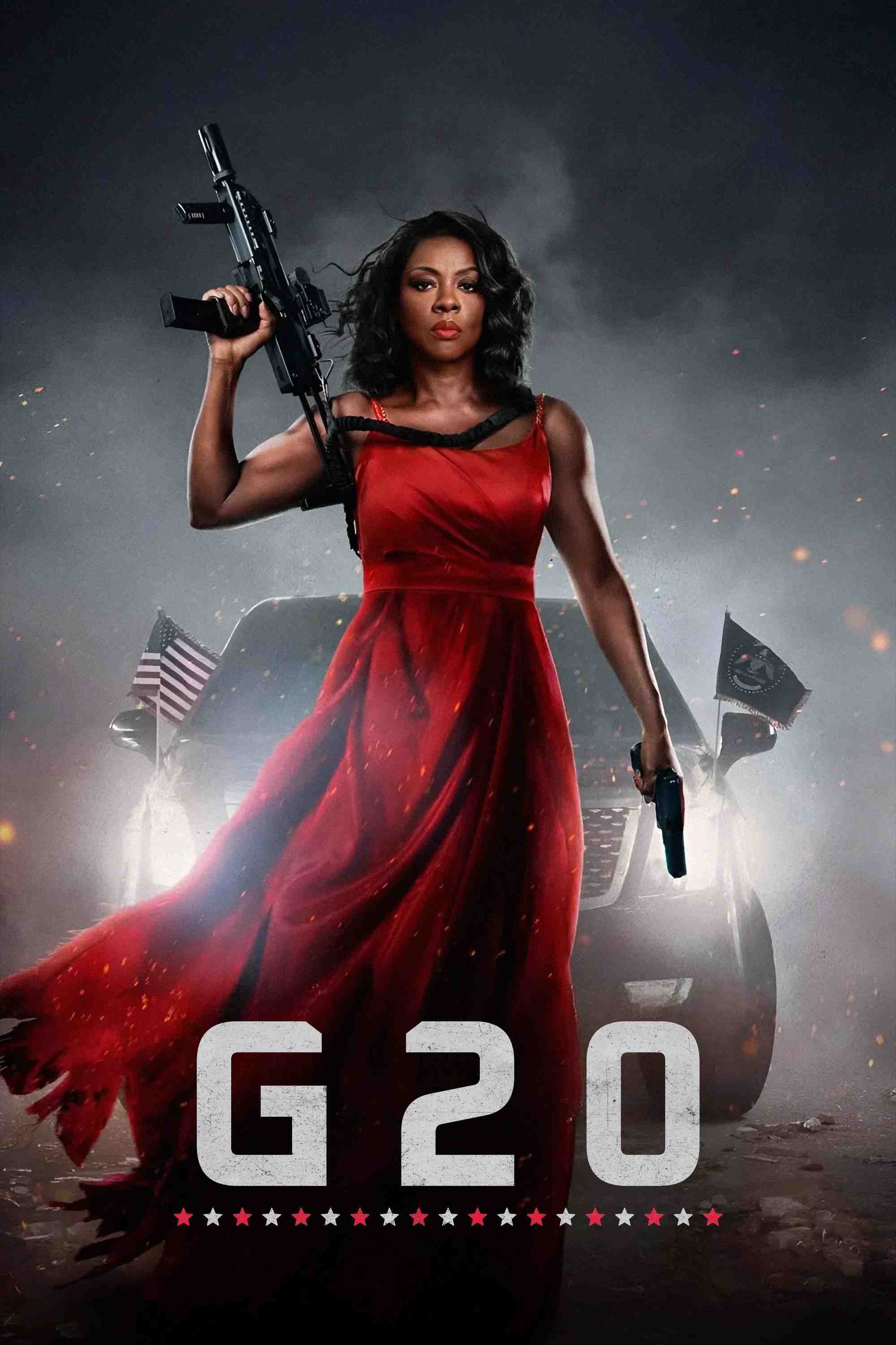 Poster chính thức của phim Phim Hành Động, Phim Bí Ẩn "G20" (G20 - 2025), với sự tham gia của diễn viên Viola Davis và Anthony Anderson.
