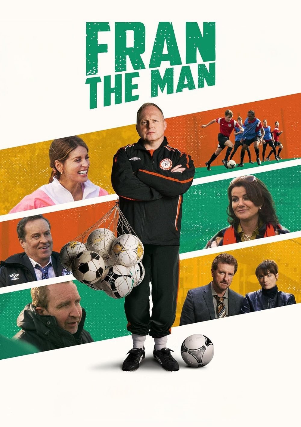 Poster chính thức của phim Phim Hài, Phim Tâm Lý "Gã Fran" (Fran the Man - 2025), với sự tham gia của diễn viên Ardal O'Hanlon và Amy Huberman.