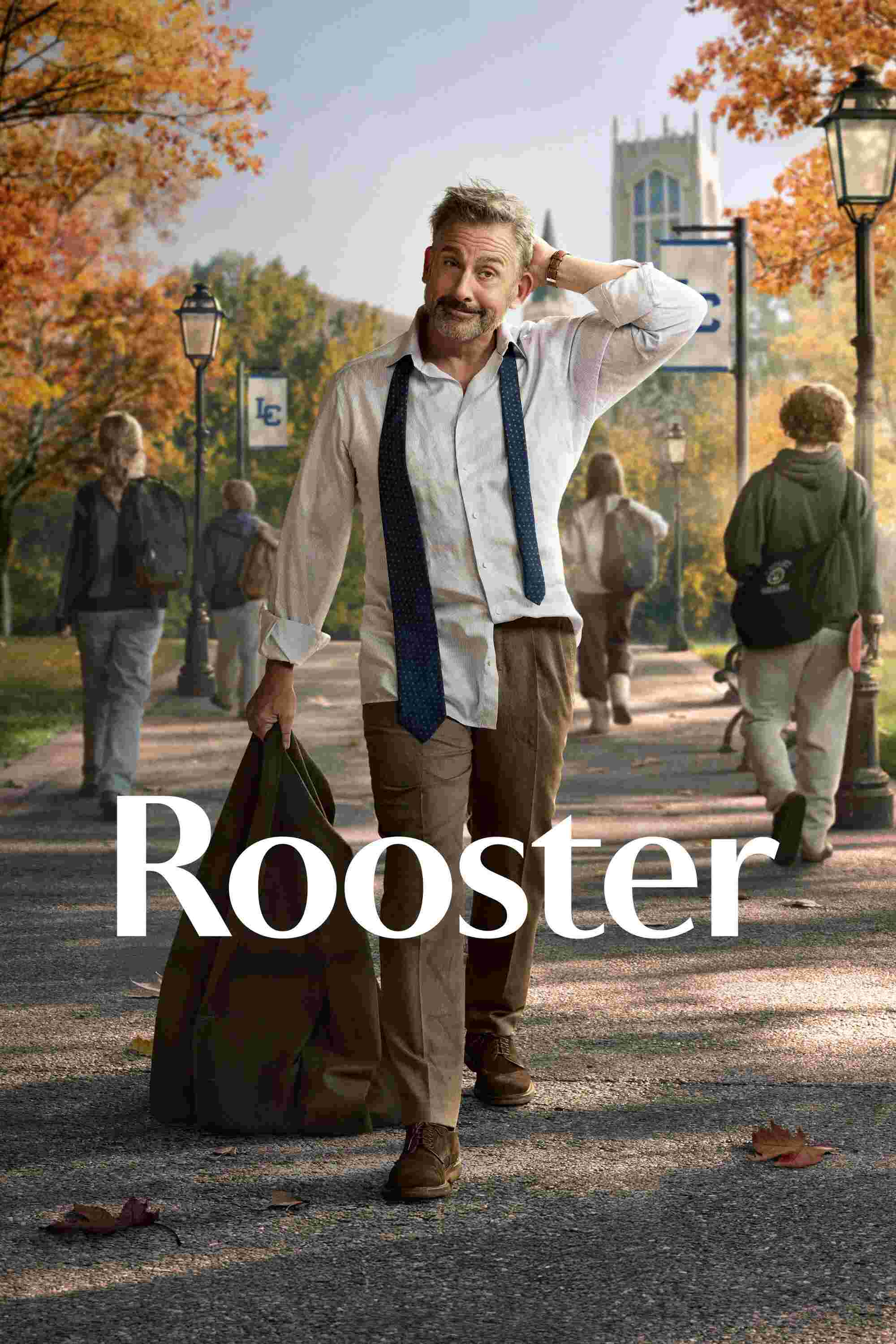Poster chính thức của phim Phim Hài "Gà Trống" (Rooster - 2026), với sự tham gia của diễn viên Steve Carell và Danielle Deadwyler.