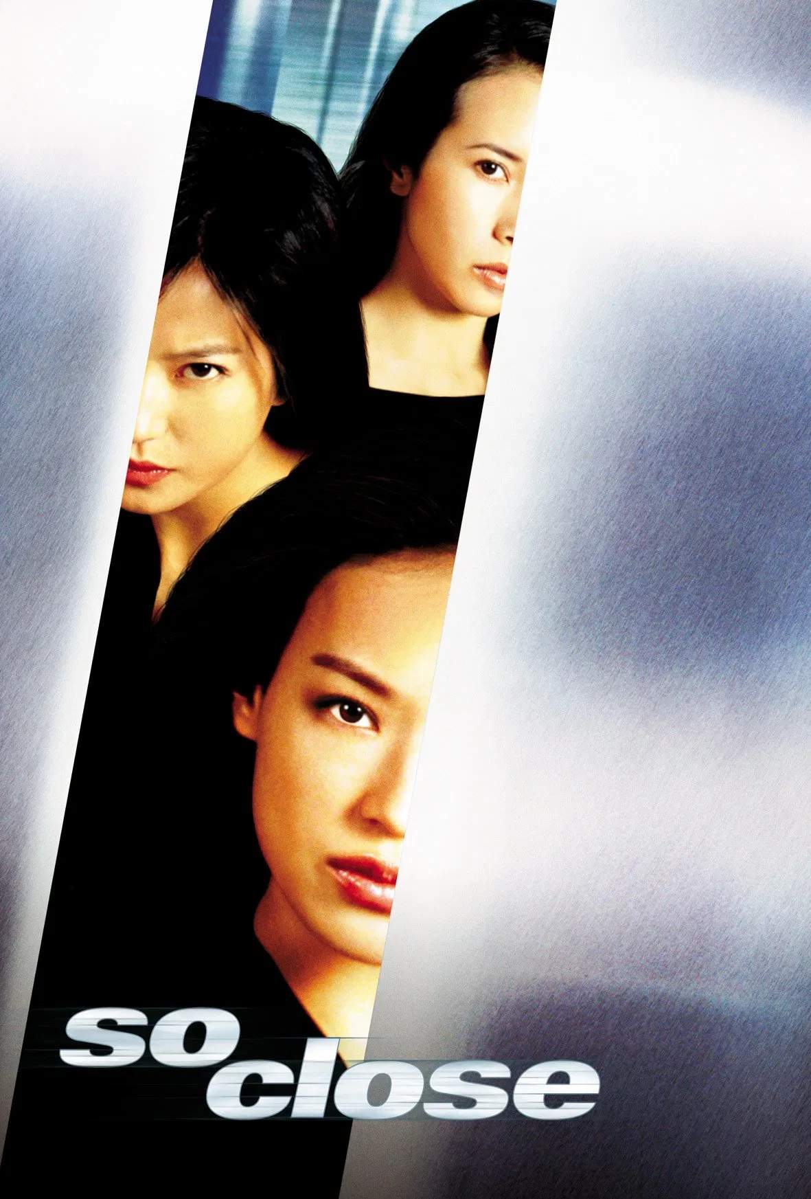 Poster chính thức của phim Phim Hành Động, Phim Giật Gân "Gác Kiếm" (So Close - 2002), với sự tham gia của diễn viên Thư Kỳ và Triệu Vy.
