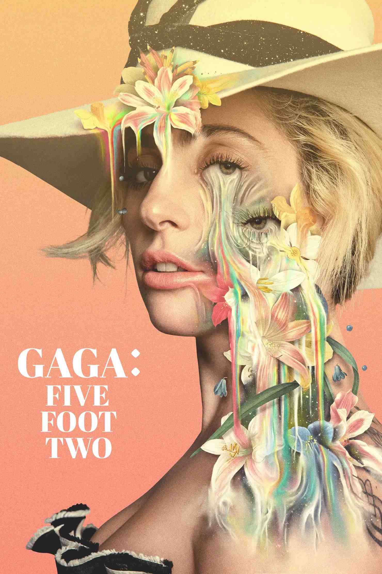 Poster chính thức của phim Phim Ca Nhạc, Phim Tài Liệu "Gaga: 155 cm" (Gaga: Five Foot Two - 2017), với sự tham gia của diễn viên Lady Gaga và Mark Ronson.