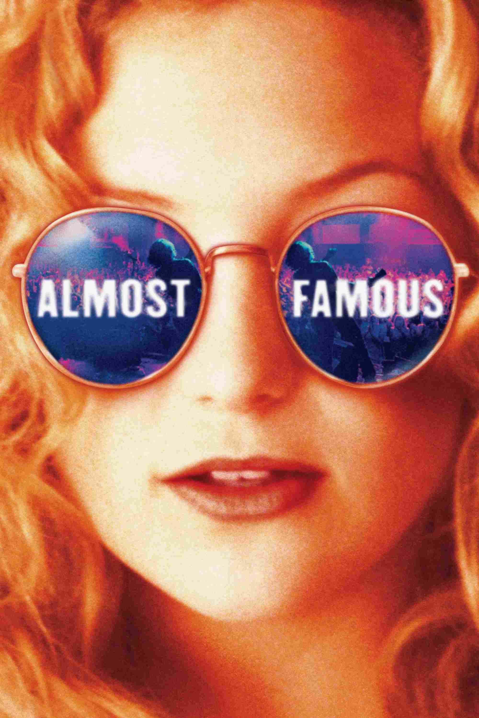 Poster chính thức của phim Phim Tâm Lý, Phim Ca Nhạc "Gần Như Nổi Tiếng" (Almost Famous - 2000), với sự tham gia của diễn viên Billy Crudup và Frances McDormand.