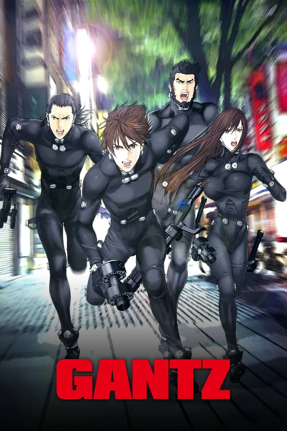 Poster chính thức của phim Phim Hoạt Hình, Phim Hành Động & Phiêu Lưu "Gantz (Phần 1)" (GANTZ - 2004), với sự tham gia của diễn viên Daisuke Namikawa và Hitomi Nabatame.