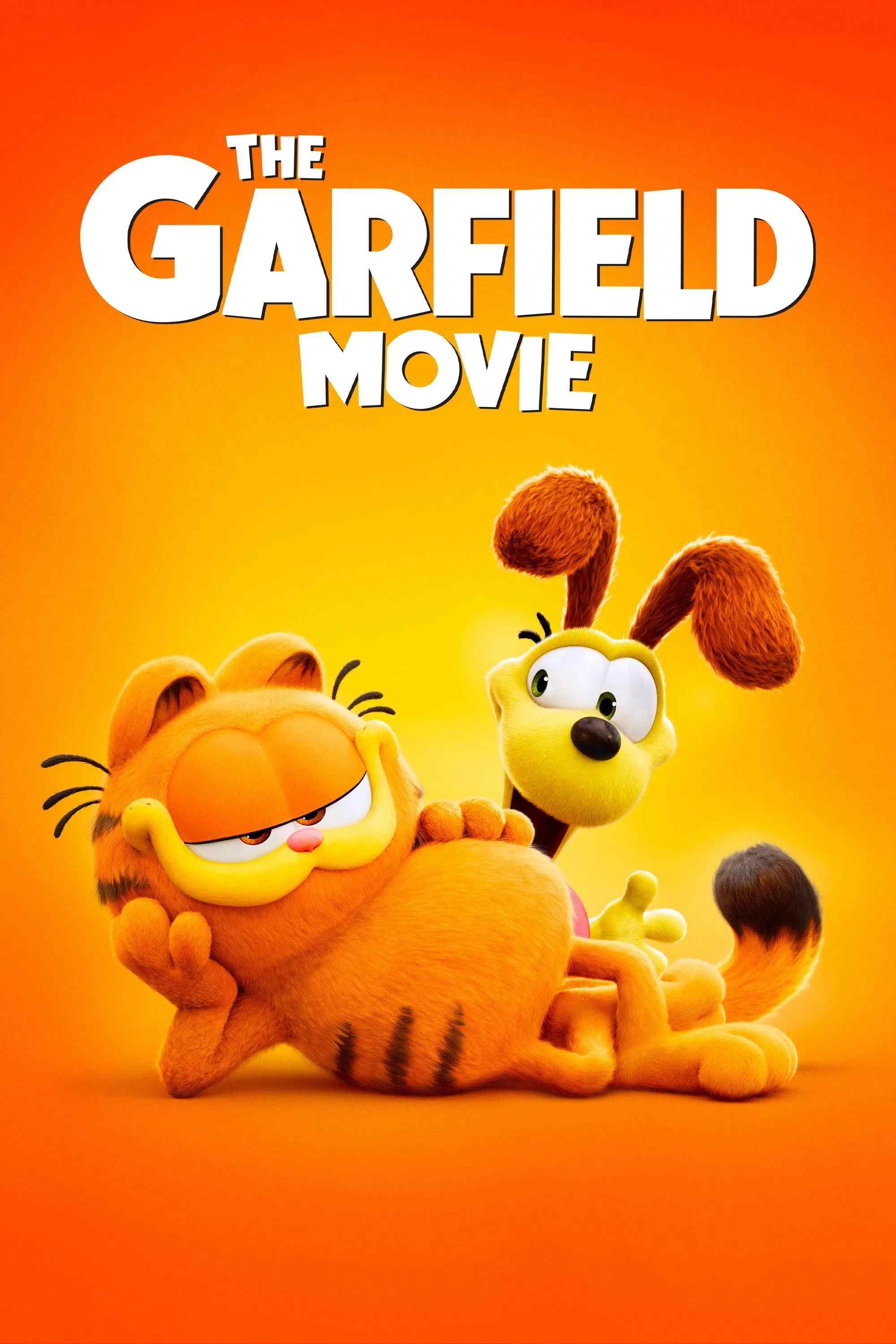 Poster chính thức của phim Phim Gia Đình, Phim Hài "Garfield - Mèo Béo Siêu Quậy" (The Garfield Movie - 2024), với sự tham gia của diễn viên Chris Pratt và Samuel L. Jackson.