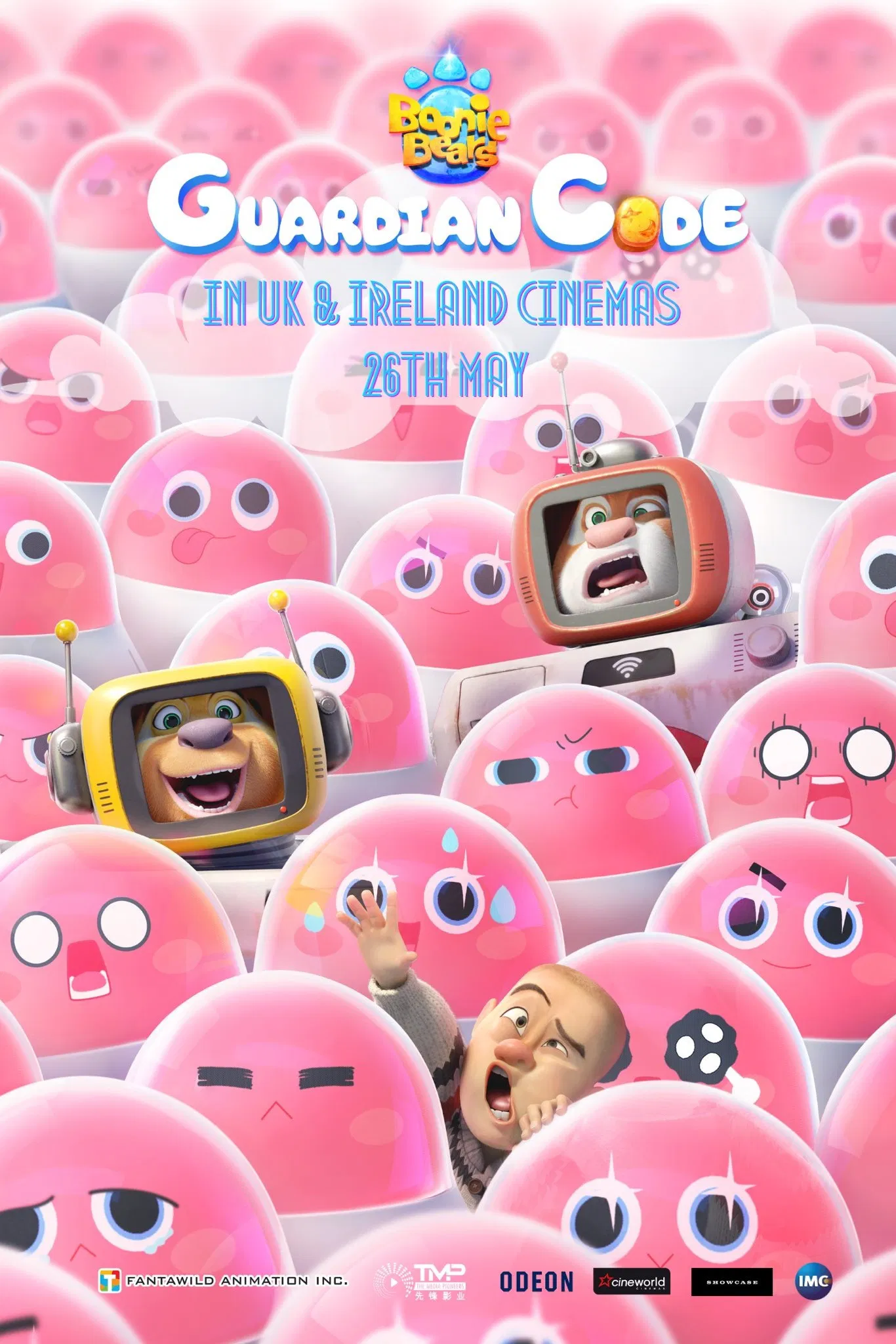 Poster chính thức của phim Phim Hoạt Hình, Phim Hài "Gấu Boonie: Mã giám hộ" (Boonie Bears: Guardian Code - 2023), với sự tham gia của diễn viên Zhang Bingjun và Zhang Wei.