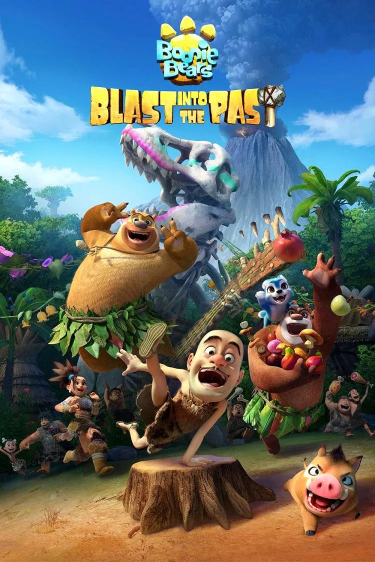 Poster chính thức của phim Phim Hoạt Hình, Phim Gia Đình "Gấu Boonie: Quay Về Thời Tiền Sử" (Boonie Bears: Blast into the Past - 2019), với sự tham gia của diễn viên Zhang Wei và Tống Tổ Nhi.