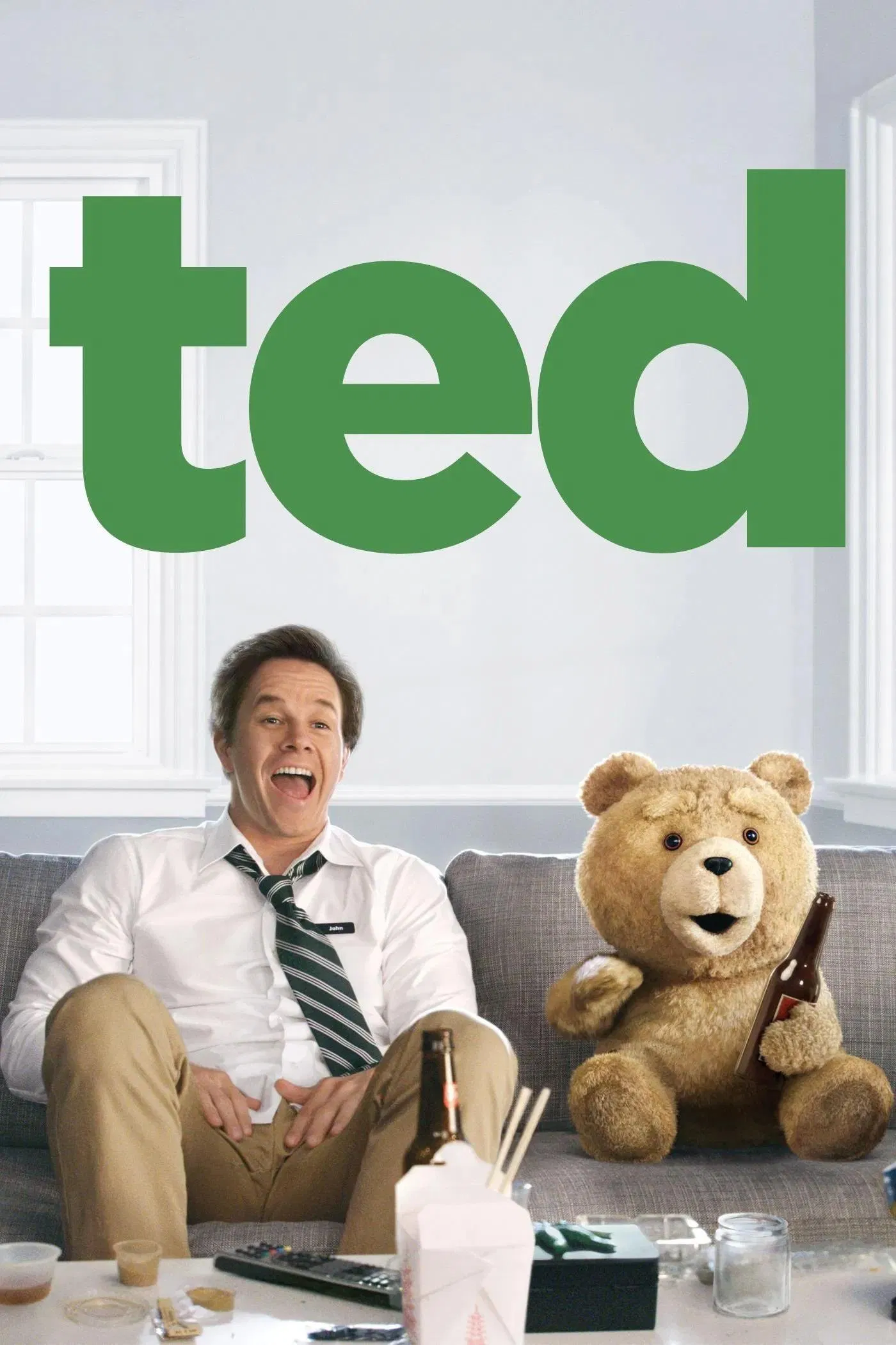 Poster chính thức của phim Phim Hài, Phim Giả Tượng "Gấu Bựa Ted" (Ted - 2012), với sự tham gia của diễn viên Mark Wahlberg và Mila Kunis.