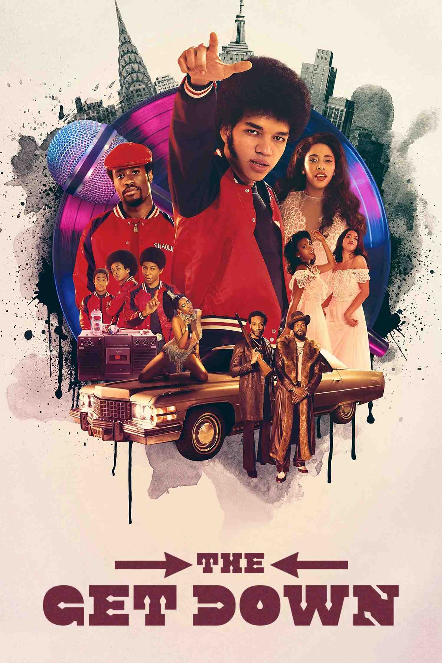 Poster chính thức của phim Phim Tâm Lý "Get Down (Phần 2)" (The Get Down - 2016), với sự tham gia của diễn viên Justice Smith và Shameik Moore.