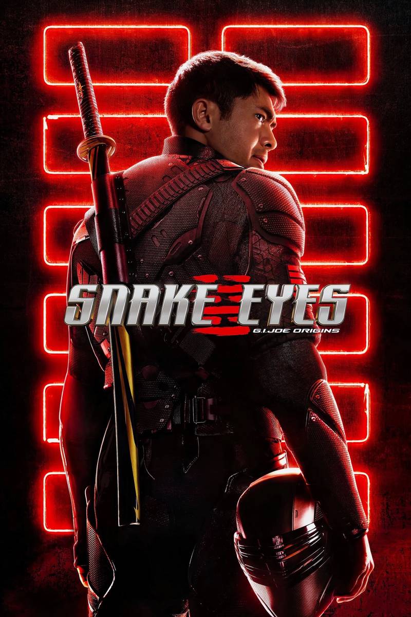 Poster chính thức của phim Phim Hành Động, Phim Phiêu Lưu "G.I. JOE: Xà Nhãn Báo Thù" (Snake Eyes: G.I. Joe Origins - 2021), với sự tham gia của diễn viên Henry Golding và Andrew Koji.