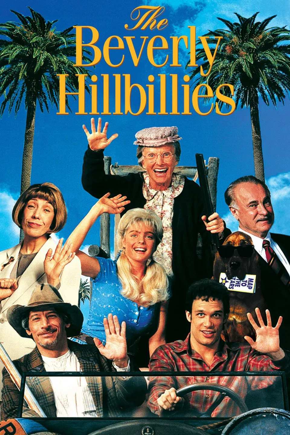 Poster chính thức của phim Phim Hài, Phim Gia Đình "Gia Đình Beverly Hillbillies" (The Beverly Hillbillies - 1993), với sự tham gia của diễn viên Jim Varney và Diedrich Bader.