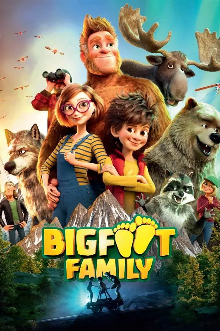 Poster chính thức của phim Phim Hoạt Hình, Phim Phiêu Lưu "Gia Đình Chân To Phiêu Lưu Ký" (Bigfoot Family - 2020), với sự tham gia của diễn viên Jules Medcraft và David Lodge.