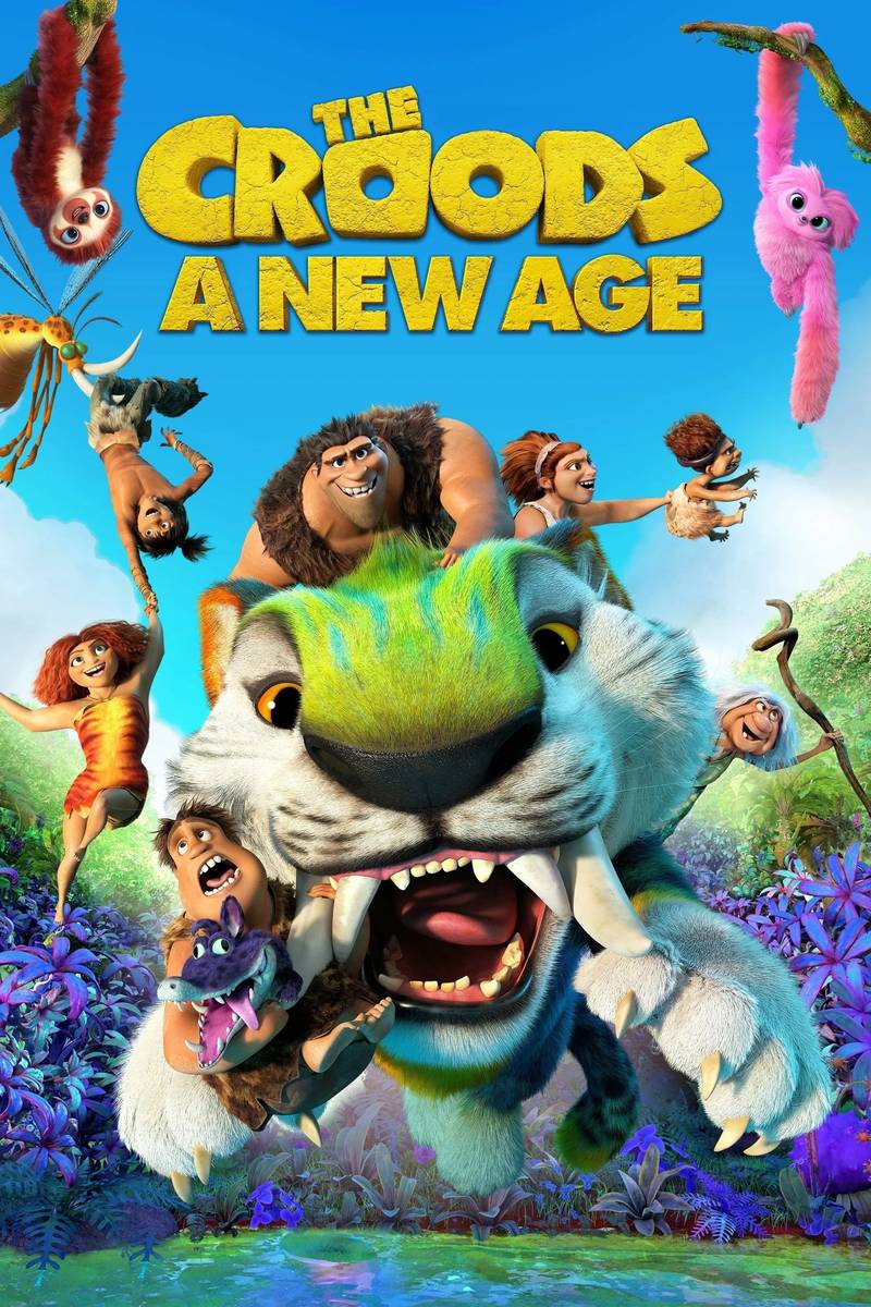 Poster chính thức của phim Phim Hoạt Hình, Phim Gia Đình "Gia Đình Croods: Kỷ Nguyên Mới" (The Croods: A New Age - 2020), với sự tham gia của diễn viên Nicolas Cage và Emma Stone.