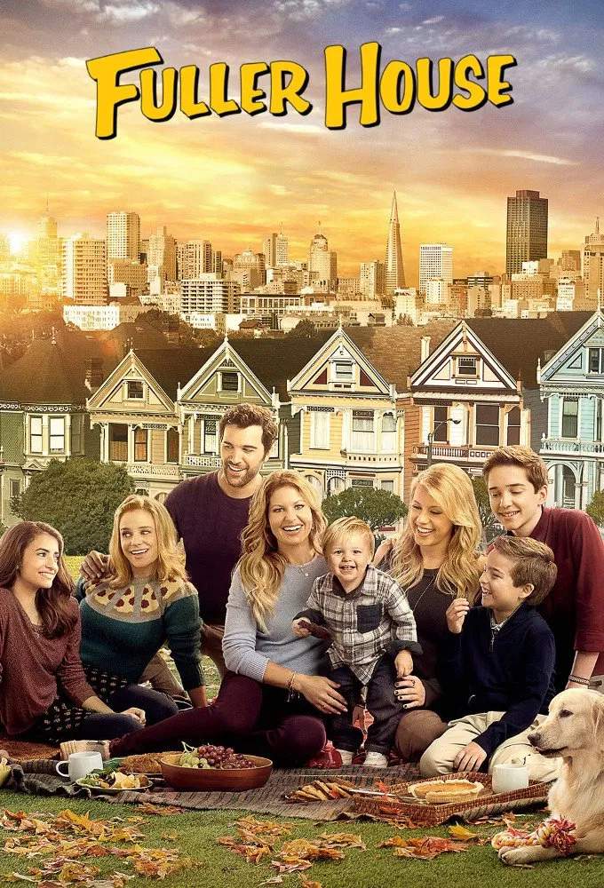 Poster chính thức của phim Phim Gia Đình, Phim Hài "Gia Đình Fuller (Phần 1)" (Fuller House - 2016), với sự tham gia của diễn viên Jodie Sweetin và Candace Cameron Bure.