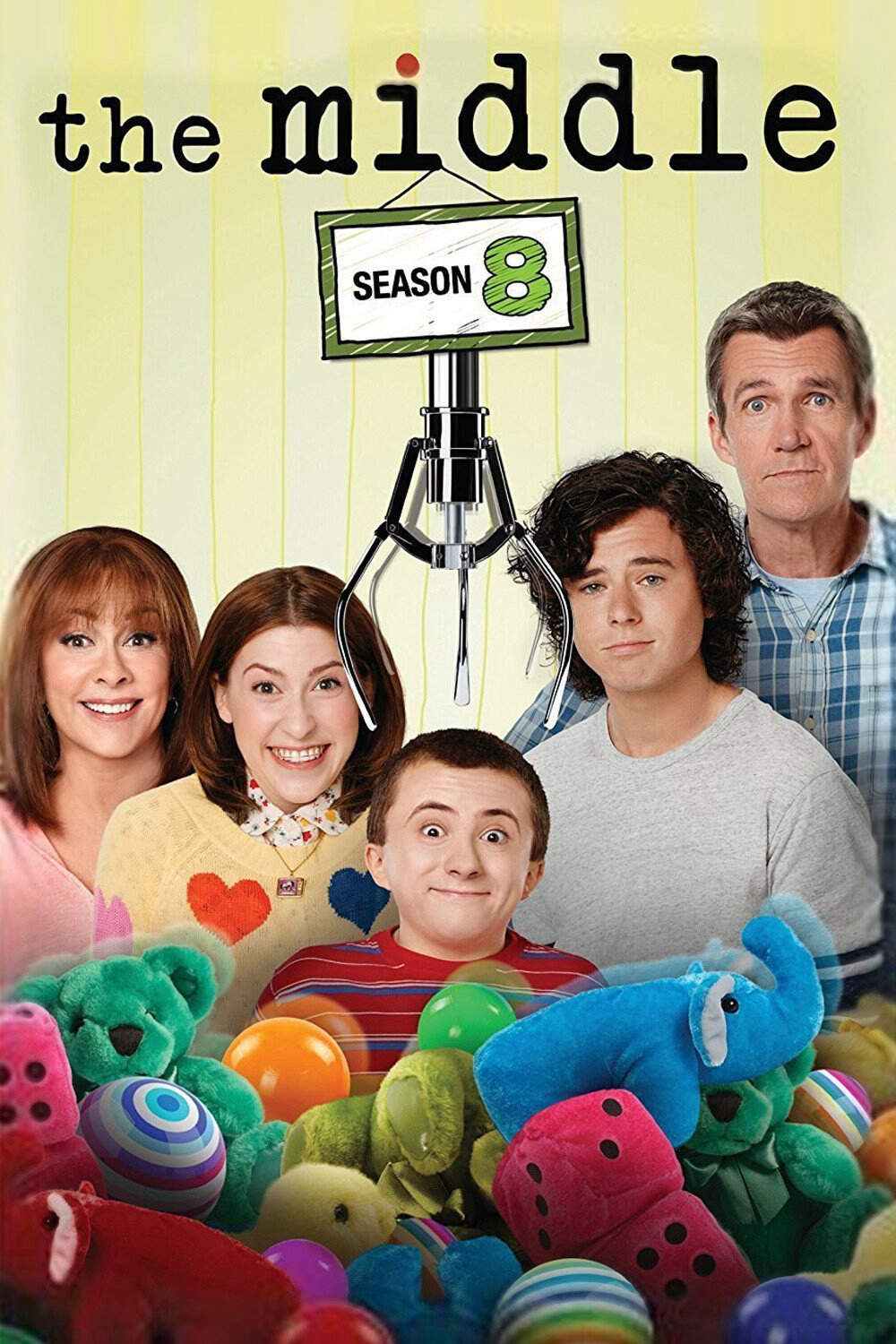 Poster chính thức của phim Phim Hài "Gia đình Heck (Phần 8)" (The Middle - 2009), với sự tham gia của diễn viên Patricia Heaton và Neil Flynn.