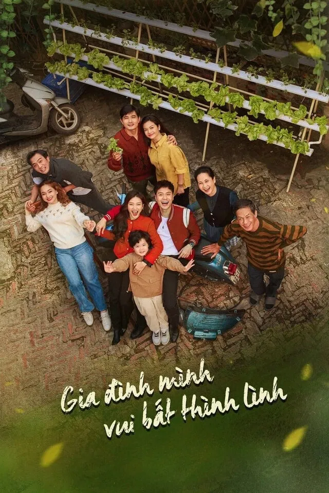 Poster chính thức của phim Phim Gia Đình, Phim Hài "Gia đình mình vui bất thình lình" (Suddenly Happy Family - 2023), với sự tham gia của diễn viên Bùi Bài Bình và Lan Hương.