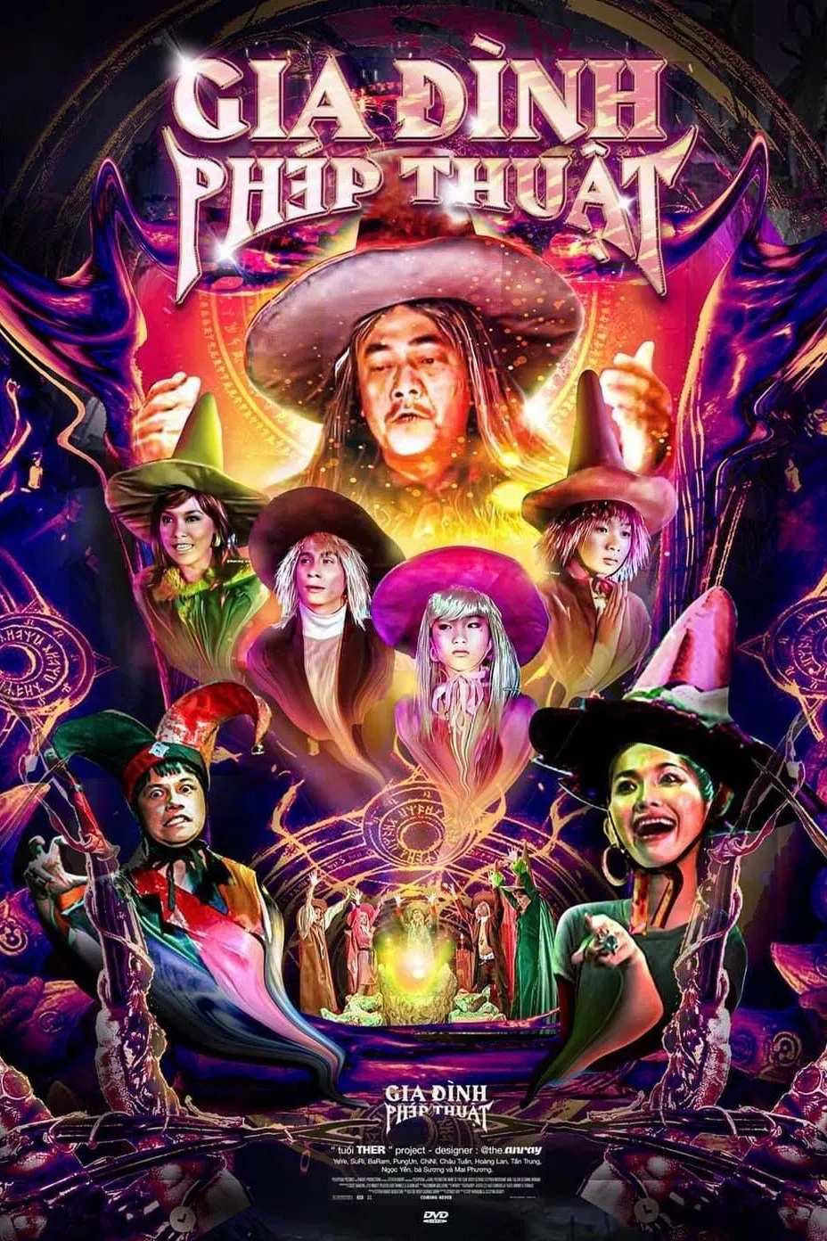 Poster chính thức của phim Phim Hài "Gia Đình Phép Thuật" (Magic Kid Masuri - 2009), với sự tham gia của diễn viên Hòa Hiệp và Ly Thanh Thao.