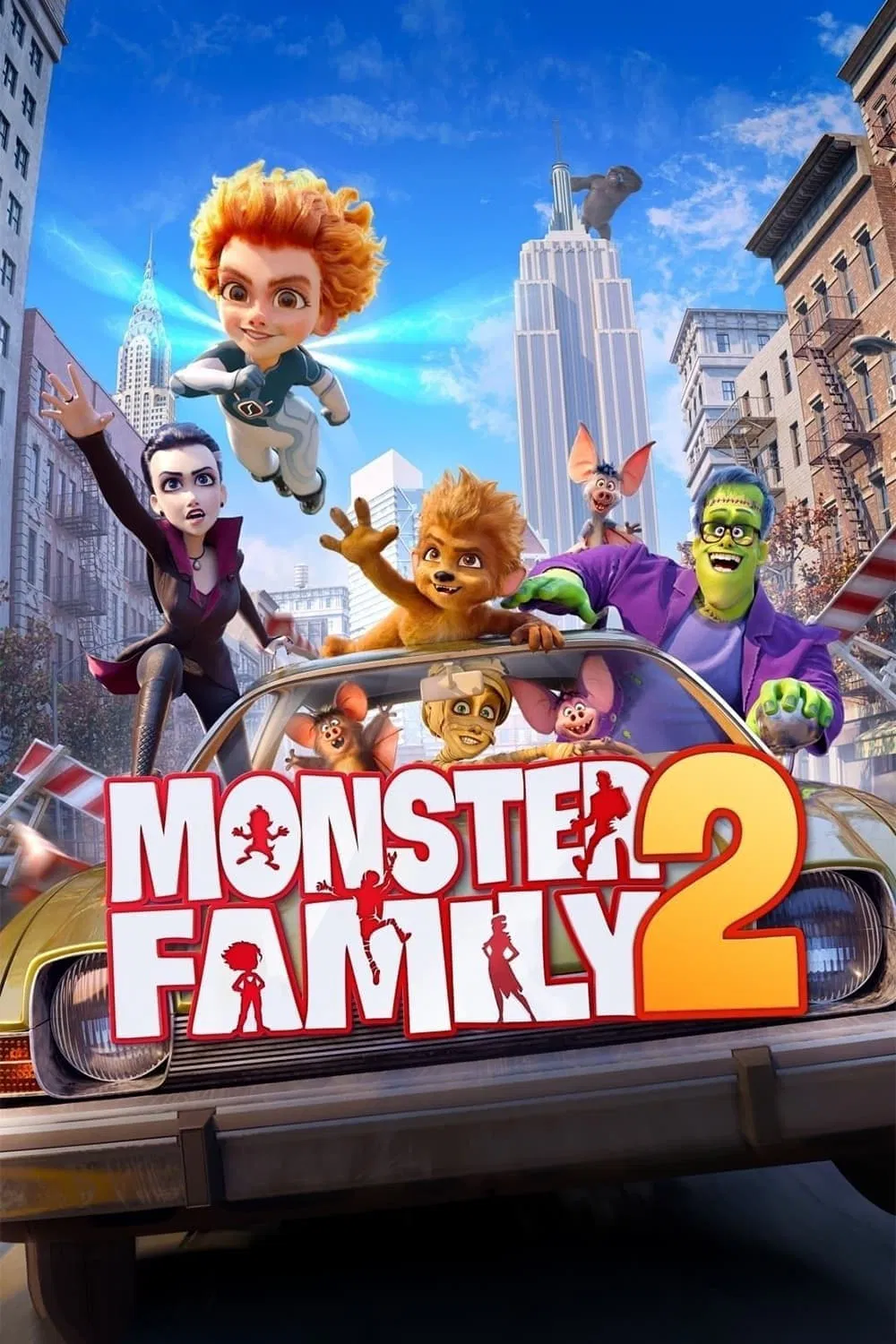 Poster chính thức của phim Phim Hoạt Hình, Phim Gia Đình "Gia Đình Quái Vật" (Monster Family 2 - 2021), với sự tham gia của diễn viên Emily Watson và Nick Frost.
