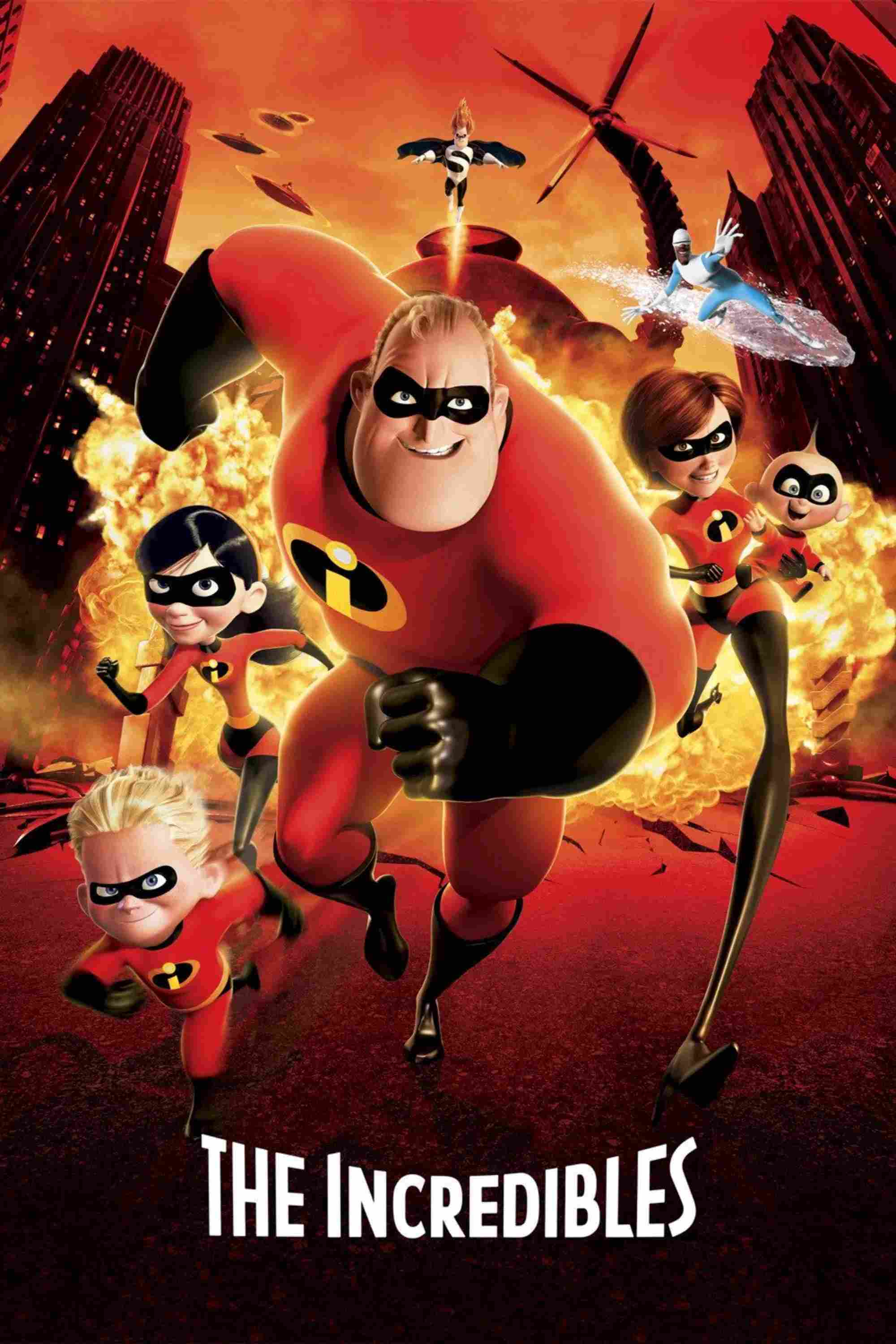 Poster chính thức của phim Phim Hành Động, Phim Phiêu Lưu "Gia Đình Siêu Nhân" (The Incredibles - 2004), với sự tham gia của diễn viên Craig T. Nelson và Holly Hunter.