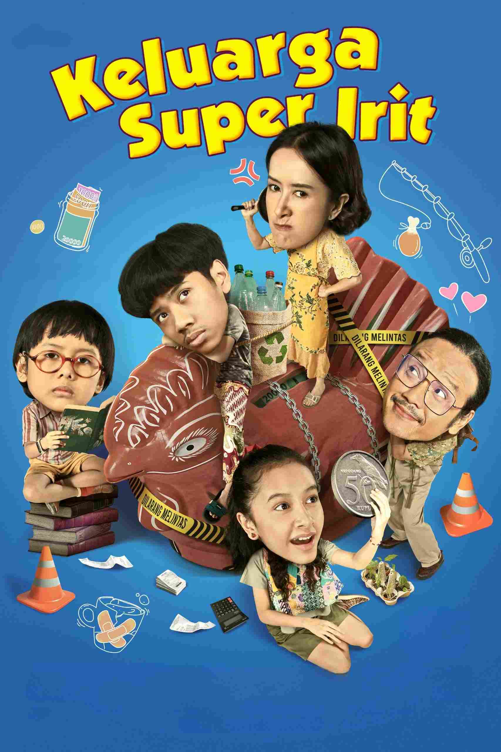 Poster chính thức của phim Phim Hài, Phim Tâm Lý "Gia Đình Tằn Tiện" (Keluarga Super Irit - 2025), với sự tham gia của diễn viên Dwi Sasono và Widi Mulia.