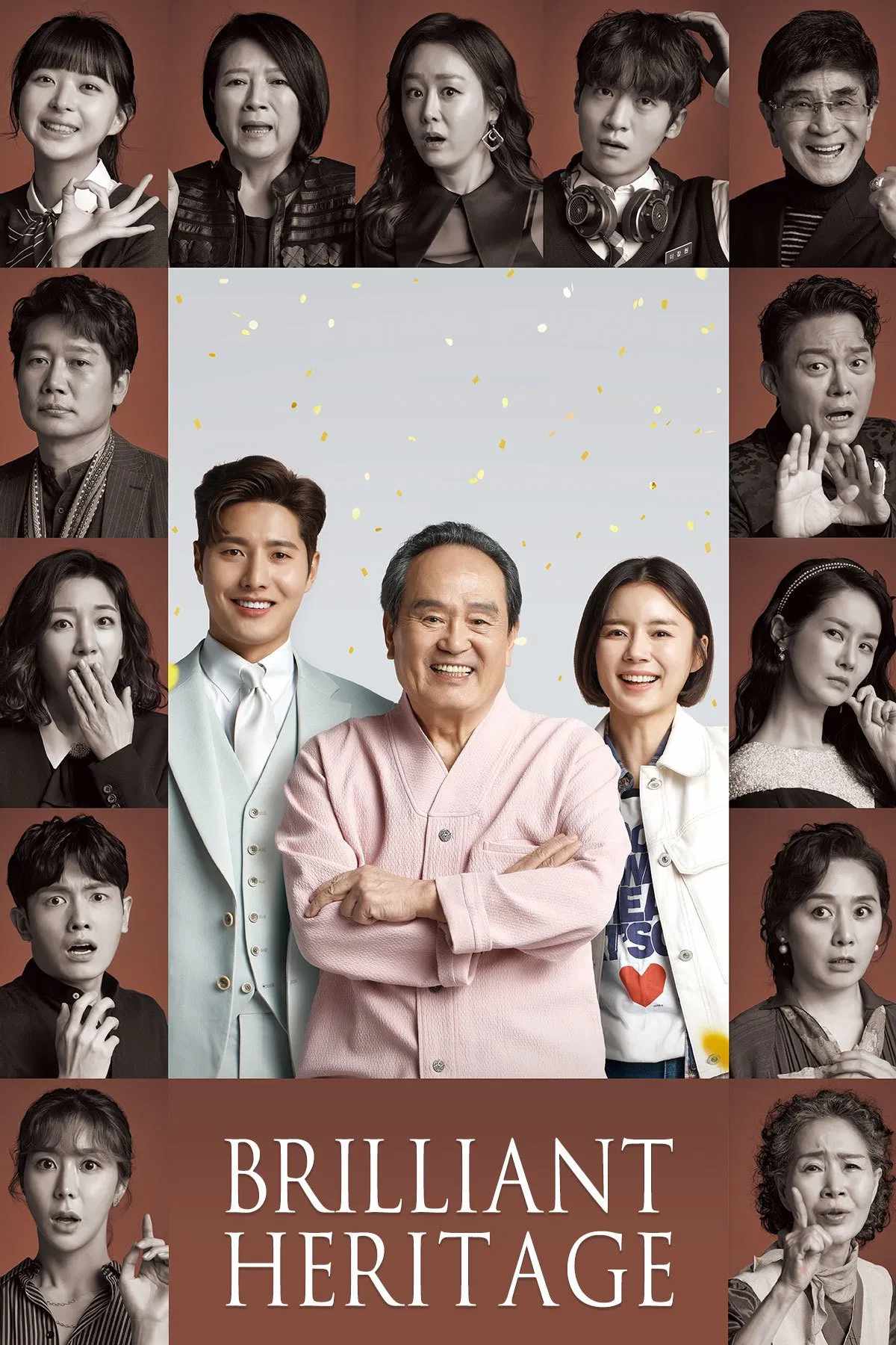 Poster chính thức của phim Phim Tâm Lý, Phim Gia Đình "Gia Tài Bất Đắc Dĩ" (Brilliant Heritage - 2020), với sự tham gia của diễn viên Park In-hwan và Kang Se-jung.
