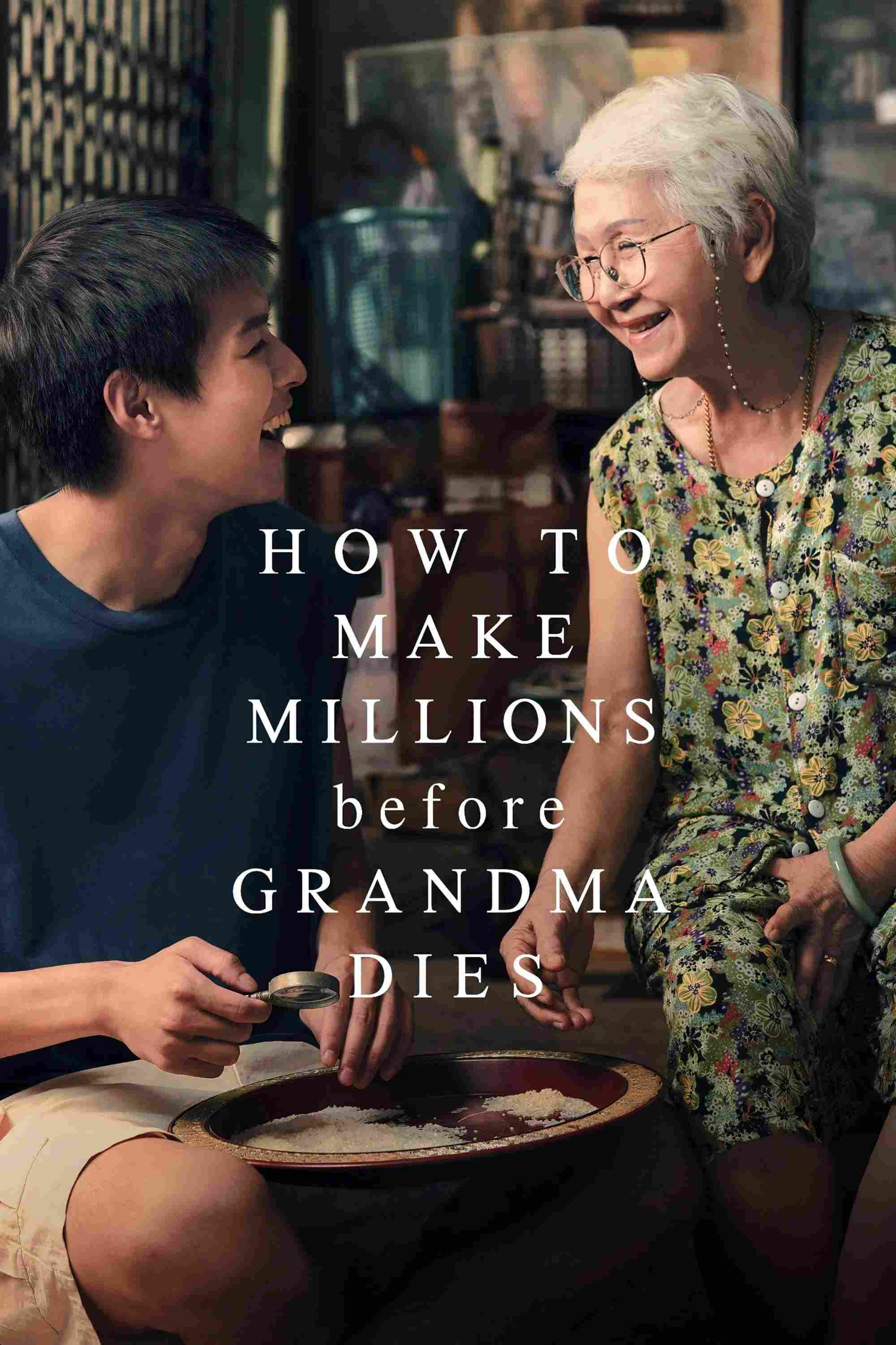 Poster chính thức của phim Phim Tâm Lý "Gia Tài Của Ngoại" (How to Make Millions Before Grandma Dies - 2024), với sự tham gia của diễn viên Putthipong Assaratanakul và Usha Seamkhum.