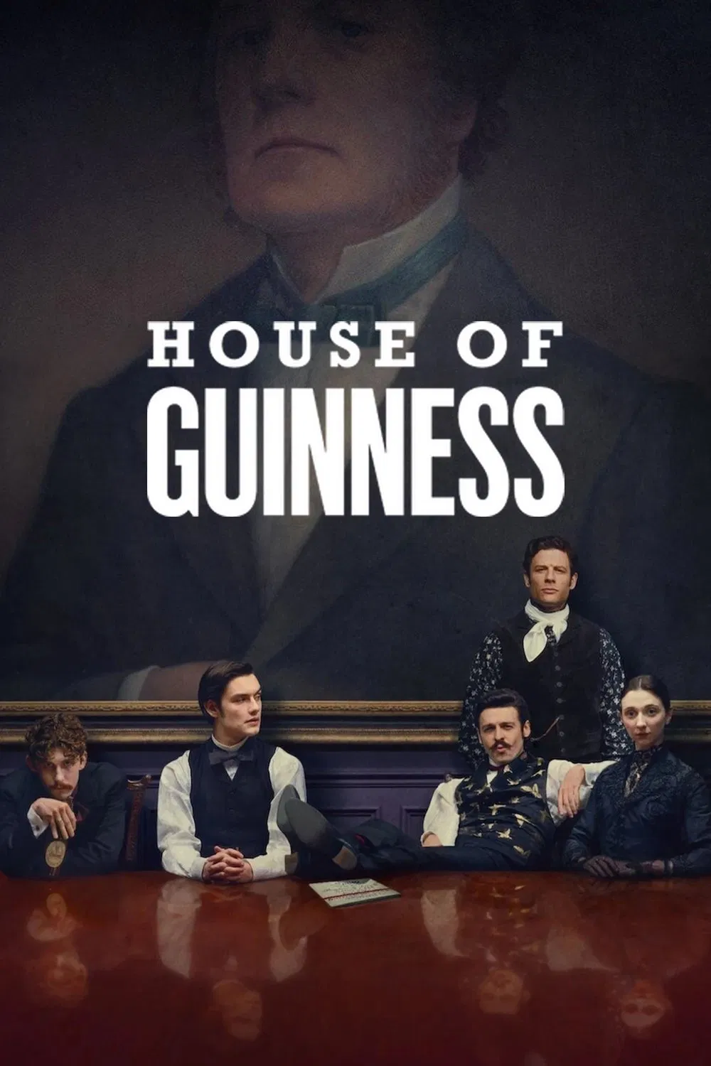 Poster chính thức của phim Phim Tâm Lý "Gia Tộc Guinness" (House of Guinness - 2025), với sự tham gia của diễn viên Anthony Boyle và Louis Partridge.