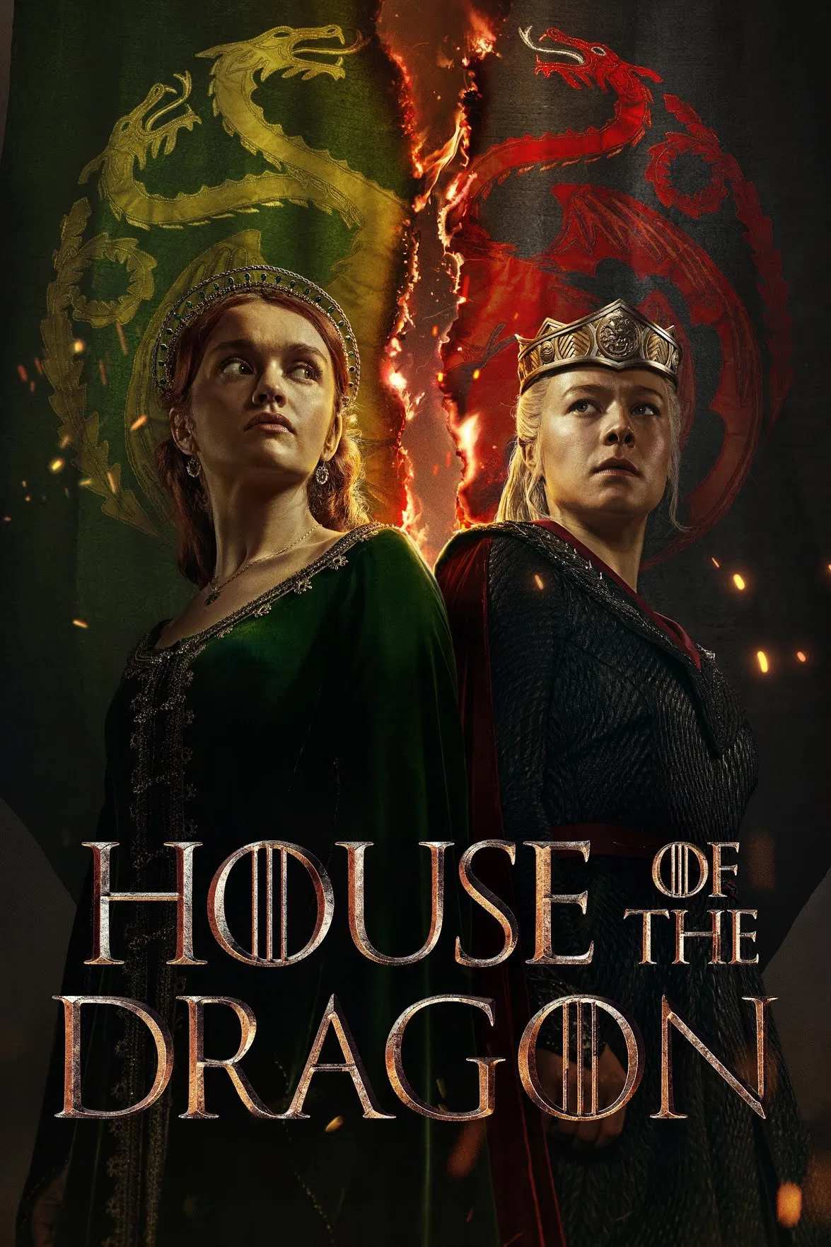 Poster chính thức của phim Phim Viễn Tưởng & Giả Tưởng, Phim Tâm Lý "Gia Tộc Rồng (Phần 2)" (House of the Dragon - 2022), với sự tham gia của diễn viên Emma D'Arcy và Matt Smith.