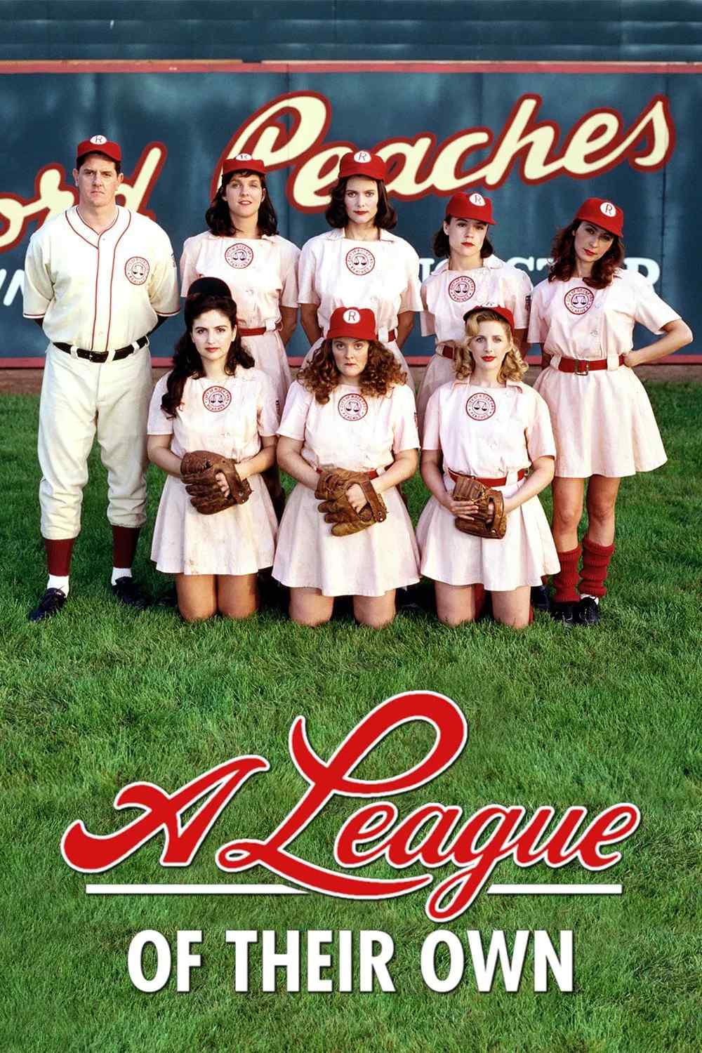Poster chính thức của phim Phim Hài "Giải Bóng Chày Nữ" (A League of Their Own - 1993), với sự tham gia của diễn viên Carey Lowell và Sam McMurray.