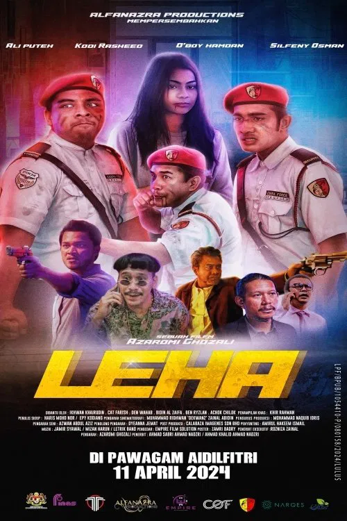 Poster chính thức của phim Phim Hành Động, Phim Hình Sự "Giải Cứu Leha" (Leha - 2024), với sự tham gia của diễn viên Khir Rahman và Kodi Rasheed.