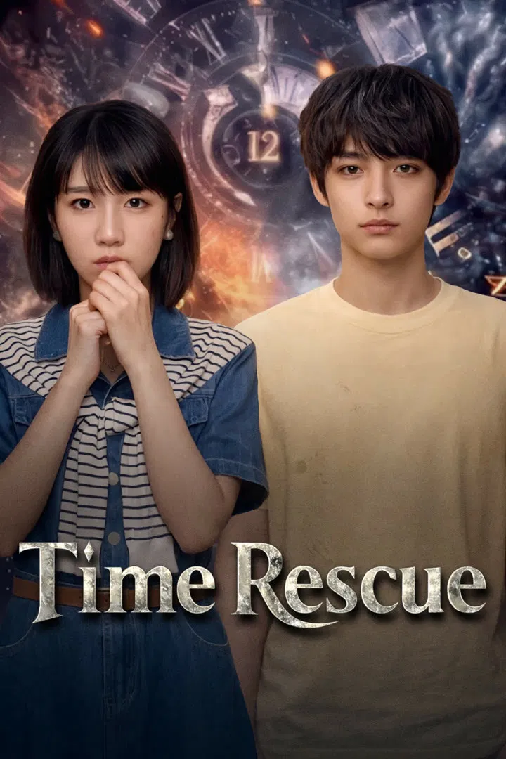 Poster chính thức của phim Phim Bí Ẩn, Phim Viễn Tưởng & Giả Tưởng "Giải Cứu Xuyên Không" (Time Rescue - 2026), với sự tham gia của diễn viên Li Xinran và Jackey Zhu.