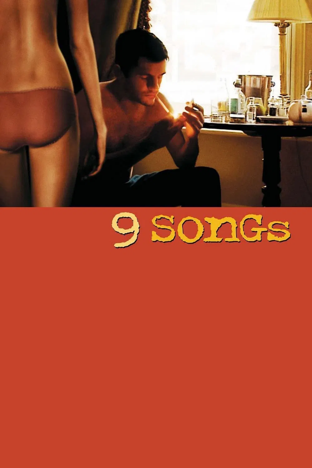 Poster chính thức của phim Phim Tâm Lý, Phim Ca Nhạc "Giai Điệu Dục Cảm" (9 Songs - 2004), với sự tham gia của diễn viên Kieran O'Brien và Margo Stilley.