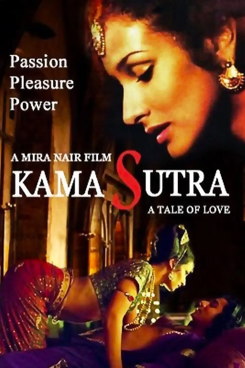 Poster chính thức của phim Phim Tâm Lý, Phim Lịch Sử "Giai Thoại Tình Yêu" (Kama Sutra: A Tale of Love - 1997), với sự tham gia của diễn viên Indira Varma và Sarita Choudhury.