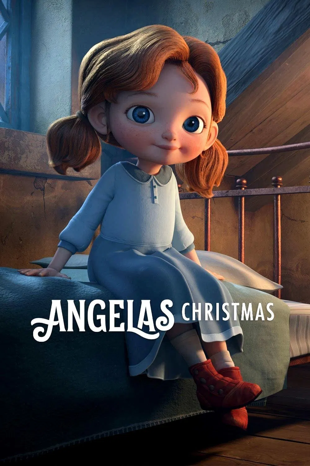 Poster chính thức của phim Phim Hoạt Hình, Phim Gia Đình "Giáng Sinh Của Angela" (Angela's Christmas - 2017), với sự tham gia của diễn viên Lucy O'Connell và Ruth Negga.