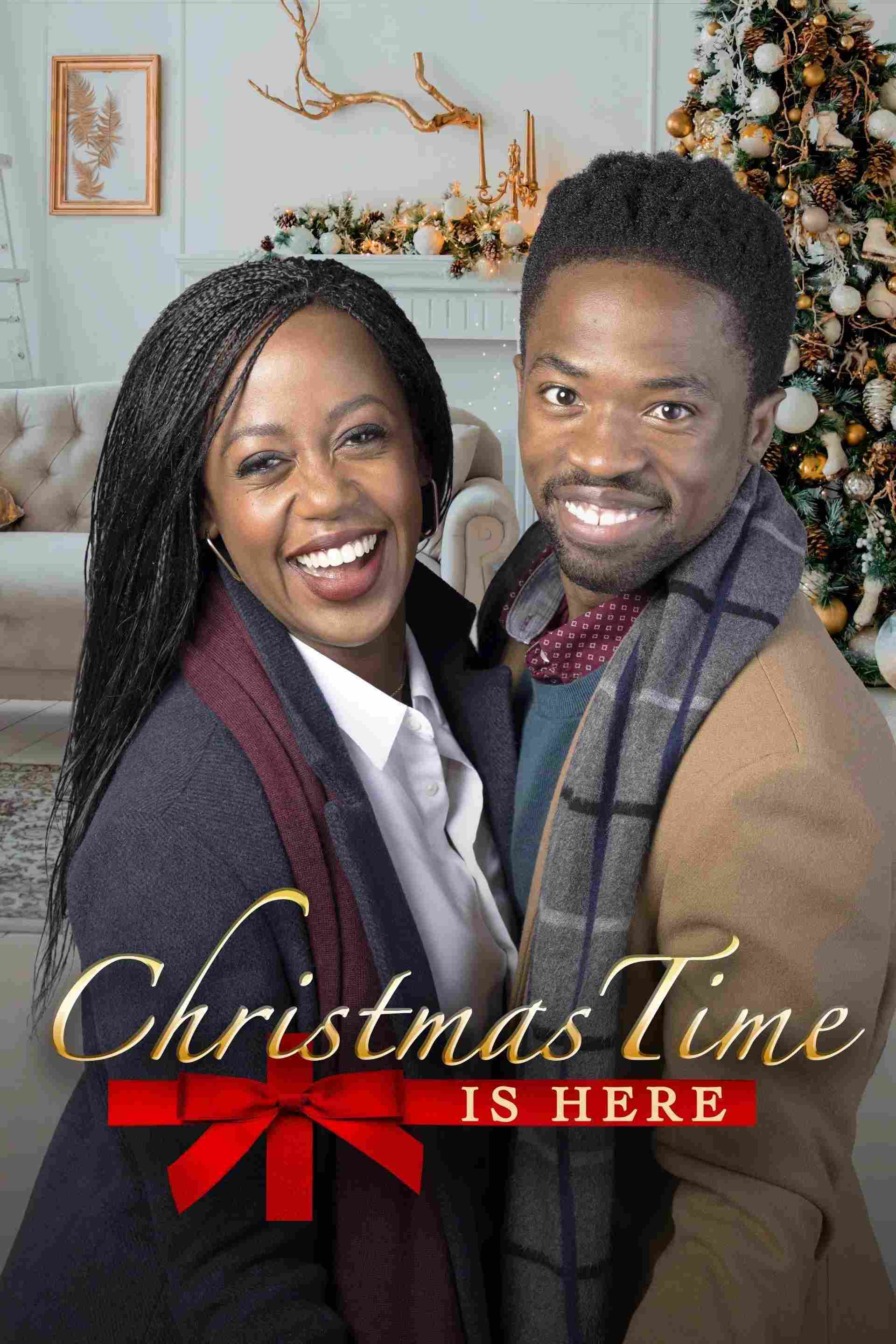 Poster chính thức của phim Phim Truyền Hình, Phim Hài "Giáng Sinh Đã Đến" (Christmas Time Is Here - 2021), với sự tham gia của diễn viên Rukiya Bernard và Dewshane Williams.