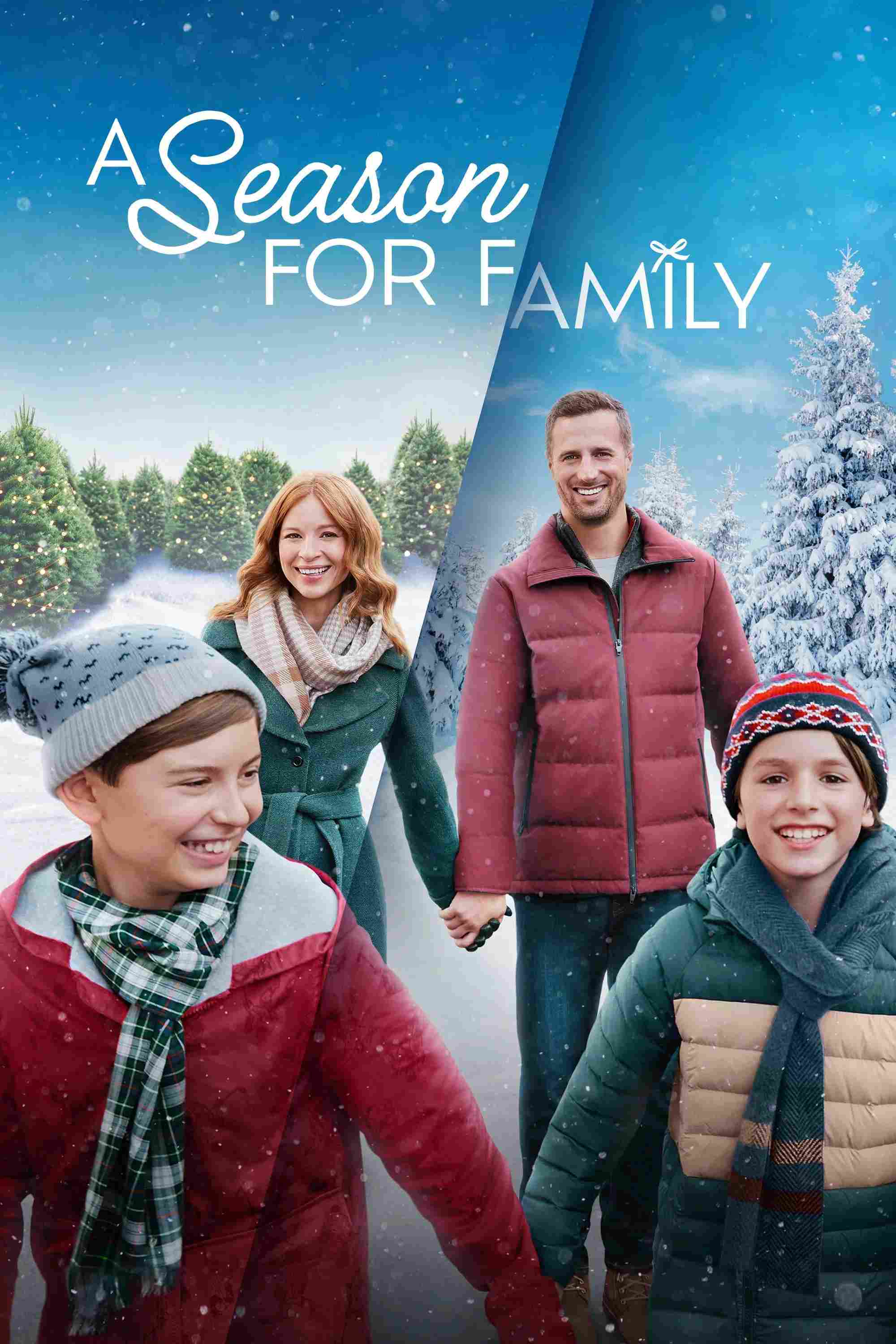 Poster chính thức của phim Phim Truyền Hình, Phim Tâm Lý "Giáng Sinh Đoàn Tụ" (A Season for Family - 2023), với sự tham gia của diễn viên Brendan Penny và Stacey Farber.