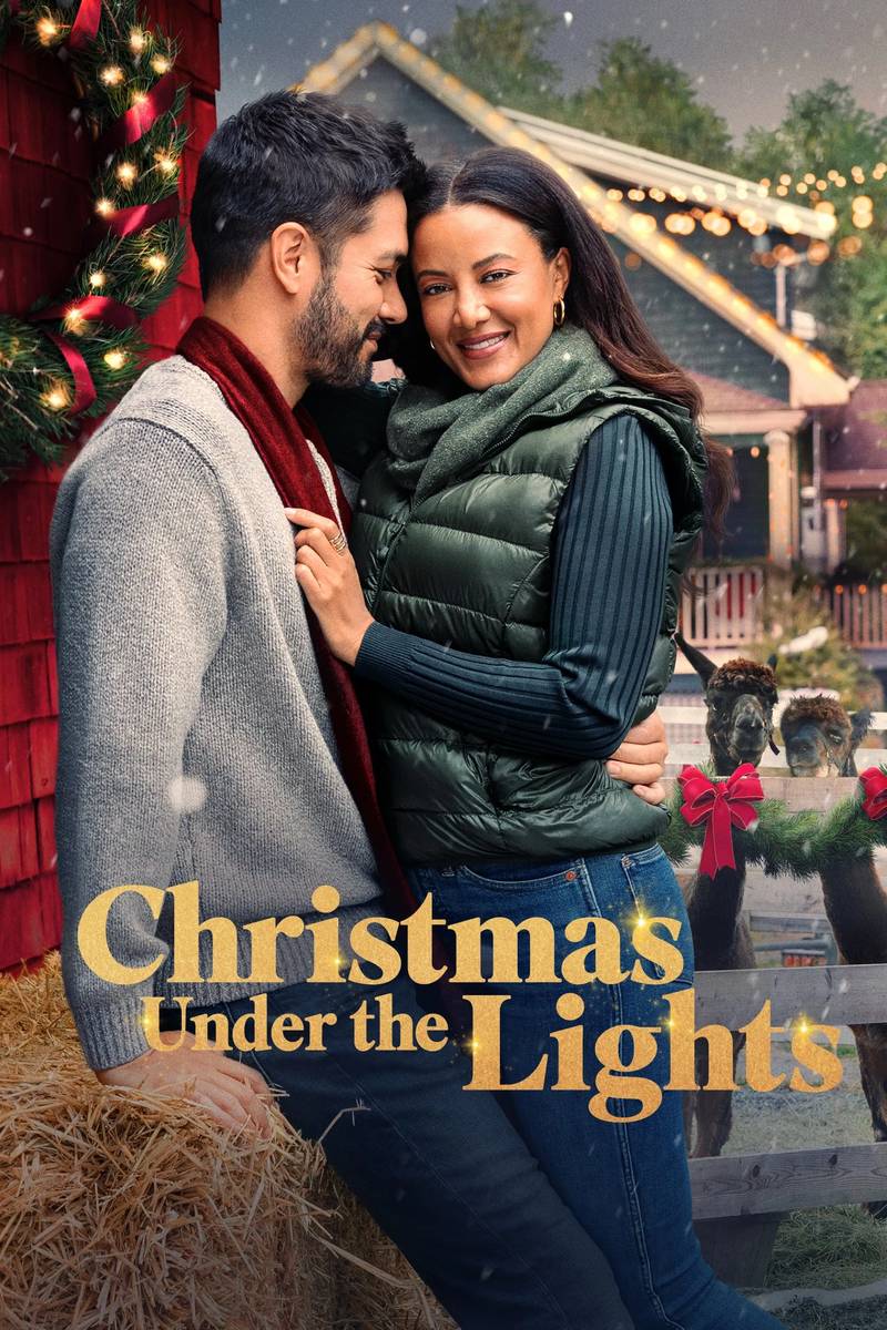 Poster chính thức của phim Phim Tâm Lý, Phim Truyền Hình "Giáng Sinh Dưới Ánh Đèn" (Christmas Under the Lights - 2024), với sự tham gia của diễn viên Heather Hemmens và Marco Grazzini.