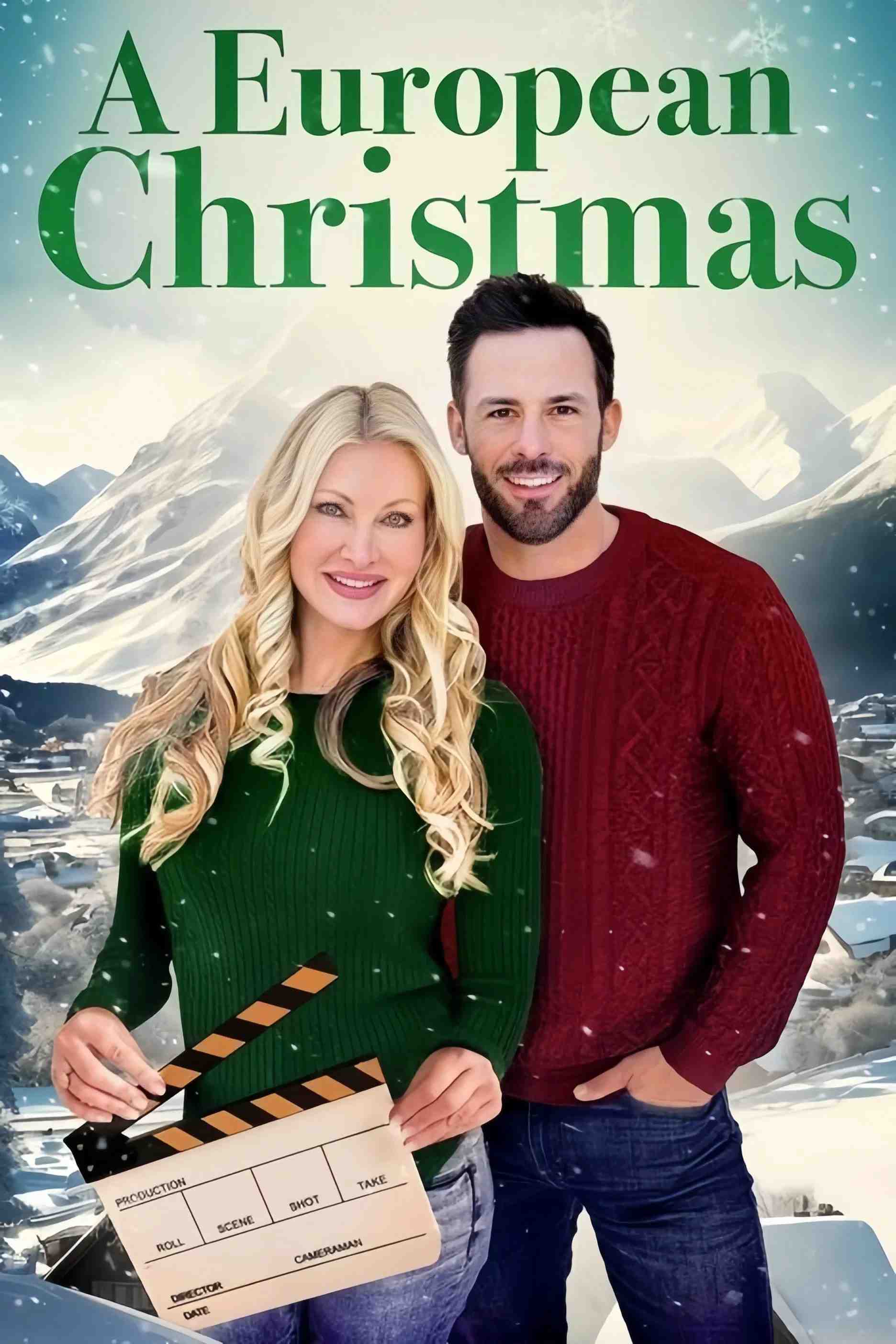 Poster chính thức của phim Phim Tâm Lý, Phim Hài "Giáng Sinh Ở Serbia" (A European Christmas - 2024), với sự tham gia của diễn viên Philip Boyd và Caprice Bourret.