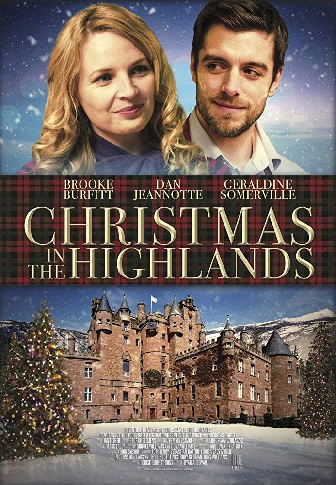 Poster chính thức của phim Phim Truyền Hình, Phim Tình Cảm "Giáng Sinh Trên Cao Nguyên" (Christmas in the Highlands - 2019), với sự tham gia của diễn viên Dan Jeannotte và Brooke Burfitt.