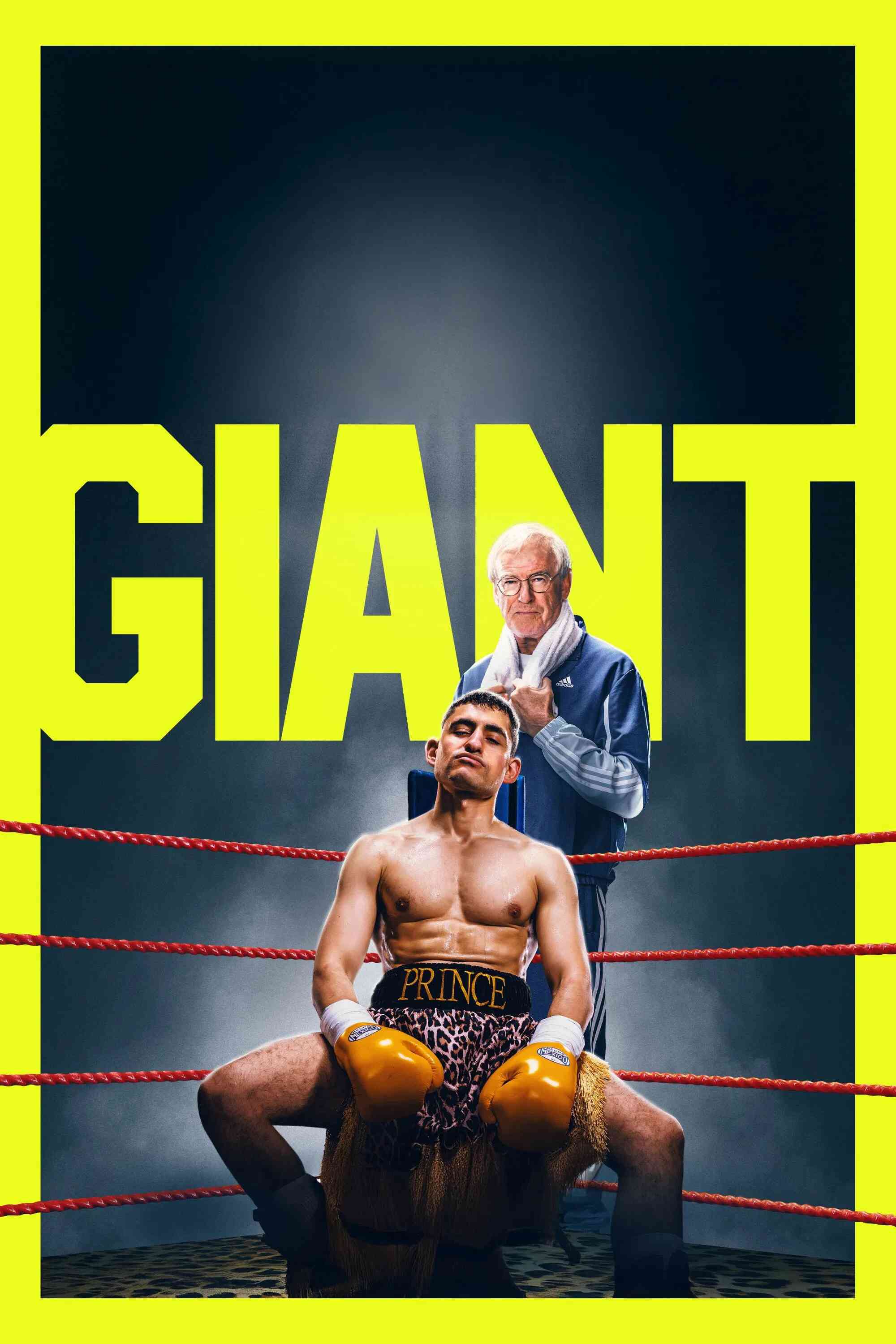 Poster chính thức của phim Phim Tâm Lý, Phim Lịch Sử "Giant 2025" (Giant - 2025), với sự tham gia của diễn viên Amir El-Masry và Pierce Brosnan.