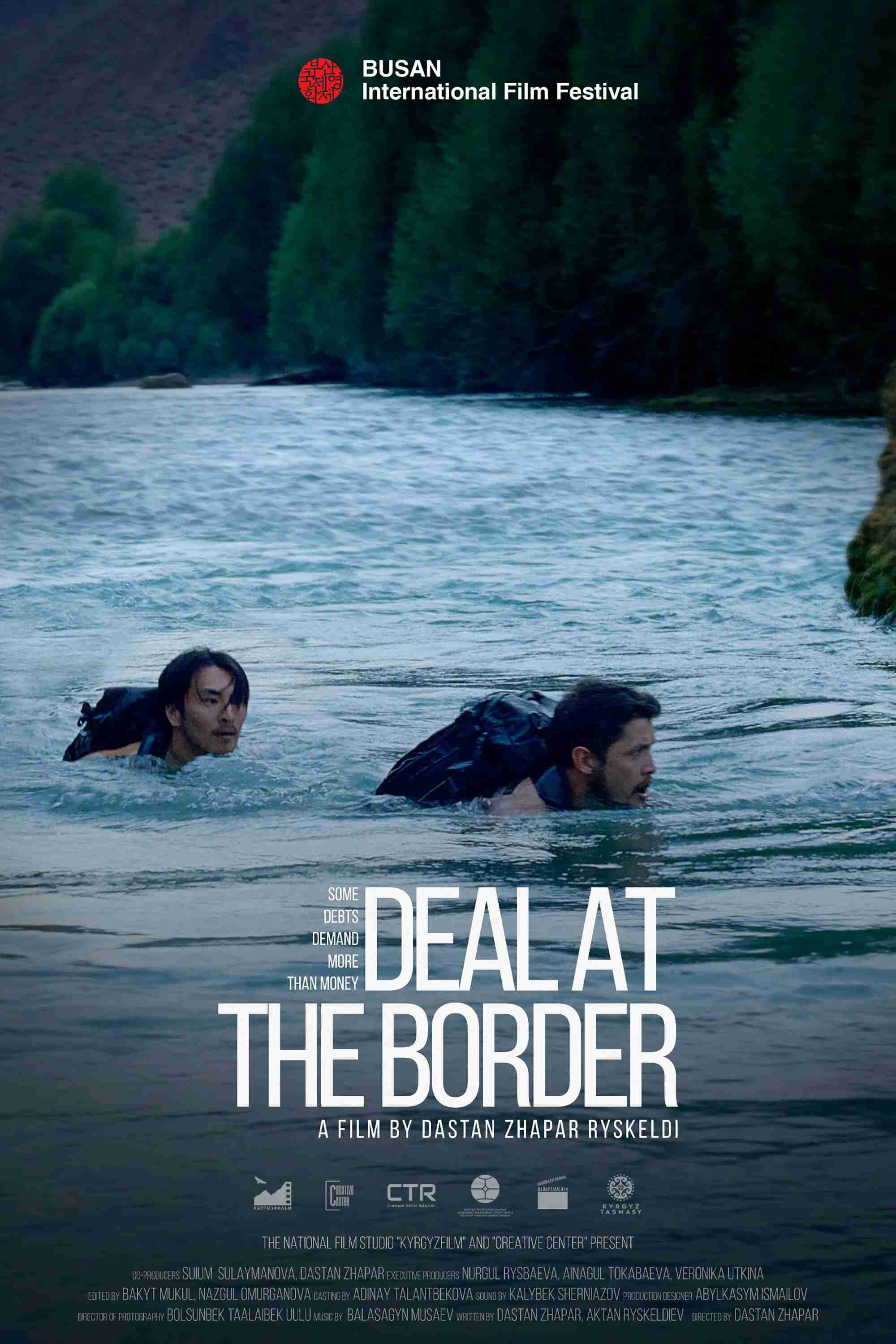 Poster chính thức của phim Phim Tâm Lý, Phim Hình Sự "Giao Kèo Biên Giới" (Deal at the Border - 2024), với sự tham gia của diễn viên Abylay Marat Uulu và Omurbek Izrailov.