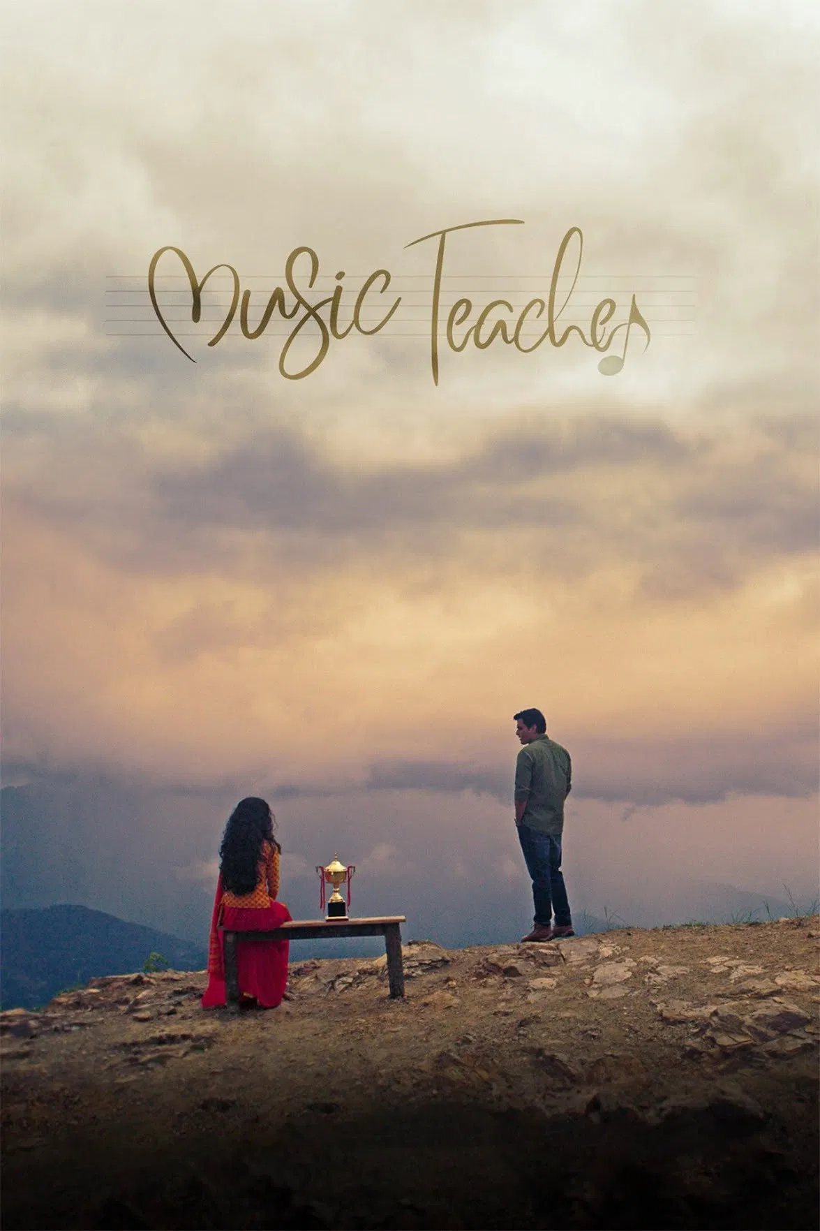 Poster chính thức của phim Phim Tâm Lý, Phim Ca Nhạc "Giáo viên dạy nhạc" (Music Teacher - 2018), với sự tham gia của diễn viên Manav Kaul và Divya Dutta.
