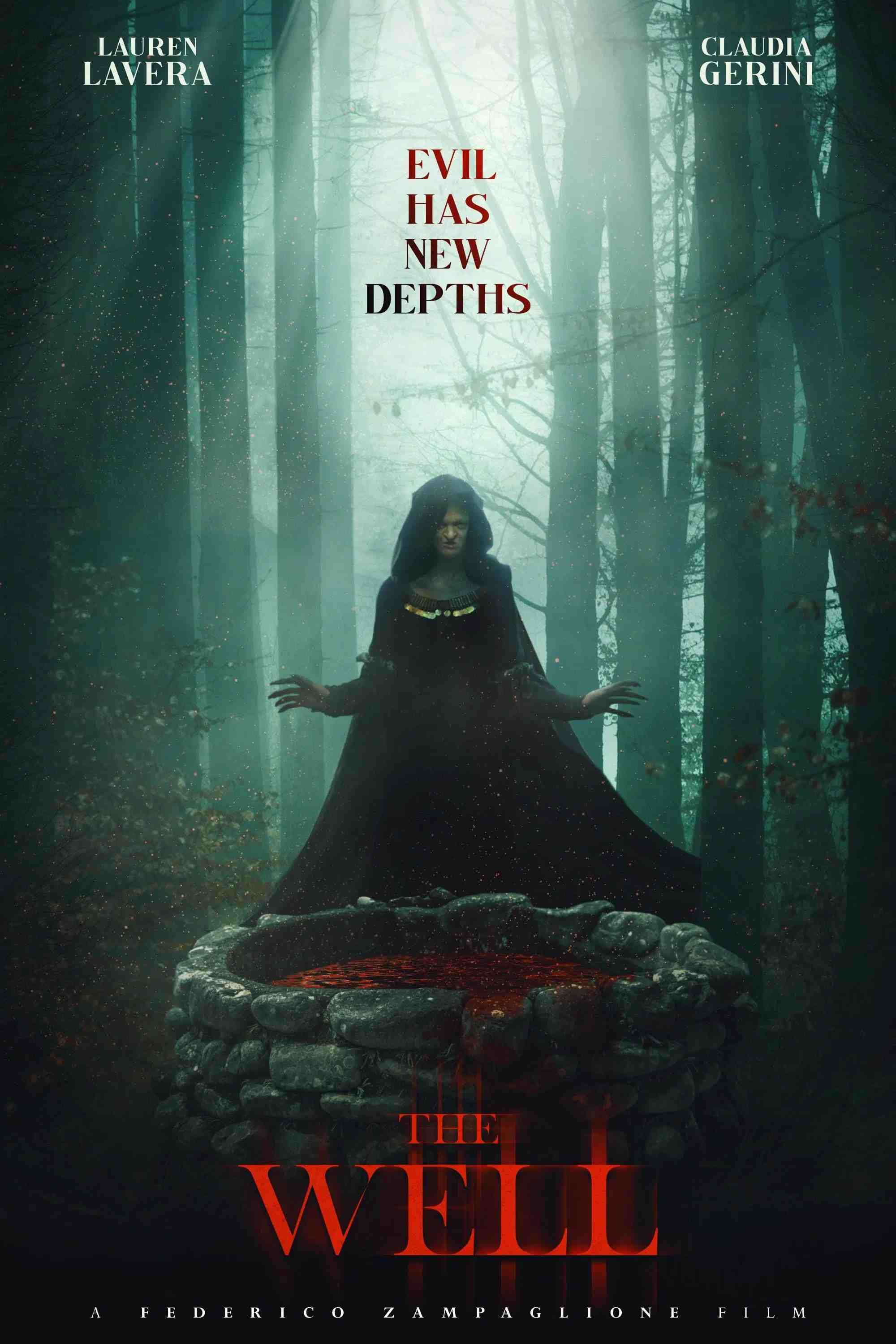 Poster chính thức của phim Phim Kinh Dị "Giếng Quỷ" (The Well - 2024), với sự tham gia của diễn viên Lauren LaVera và Claudia Gerini.