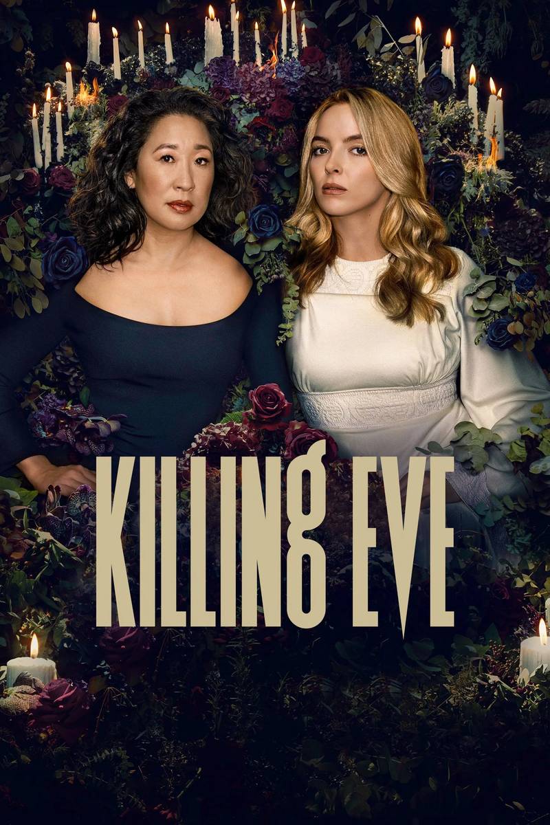 Poster chính thức của phim Phim Hình Sự, Phim Tâm Lý "Giết Eve (Phần 1)" (Killing Eve - 2018), với sự tham gia của diễn viên Sandra Oh và Jodie Comer.